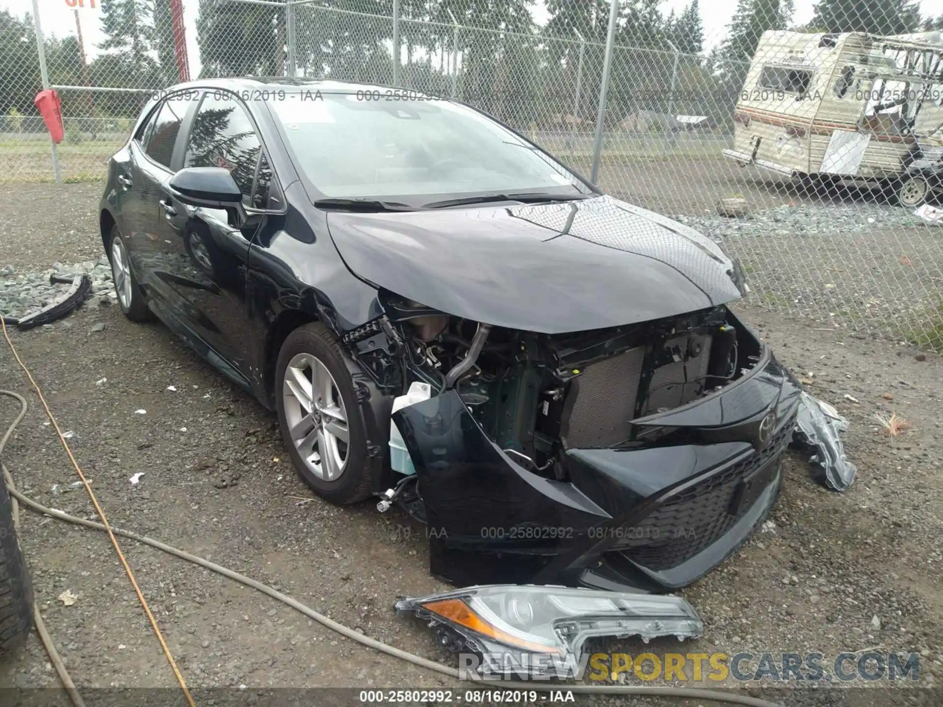 1 Photograph of a damaged car JTNK4RBEXK3014804 TOYOTA COROLLA 2019