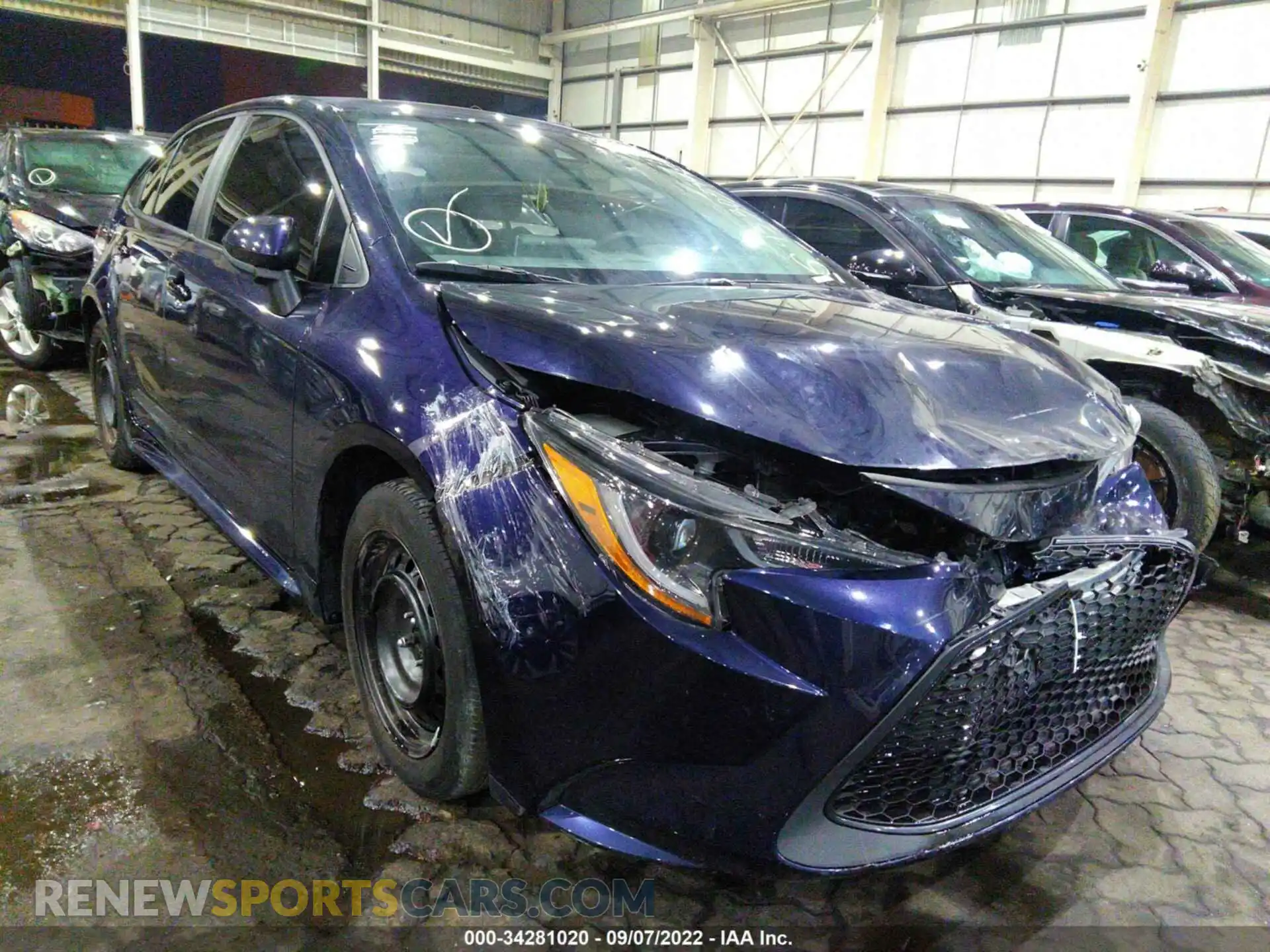 1 Photograph of a damaged car 00FEPRAE3LP145835 TOYOTA COROLLA 2020