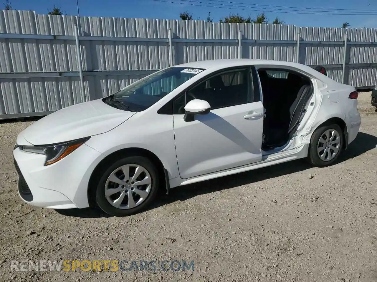 1 Photograph of a damaged car 5YFBPRBE0LP113491 TOYOTA COROLLA 2020