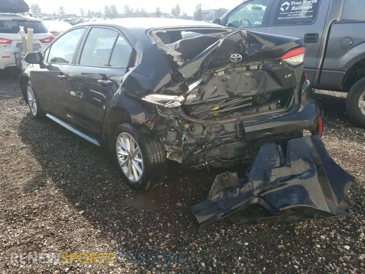 3 fotografías del automóvil dañado 5YFBPRBE1LP093946 TOYOTA COROLLA 2020