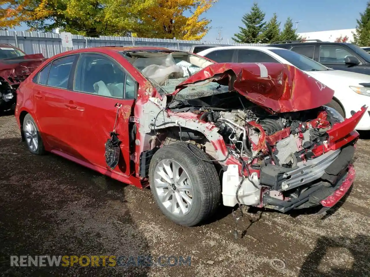 1 Photograph of a damaged car 5YFBPRBE1LP101270 TOYOTA COROLLA 2020