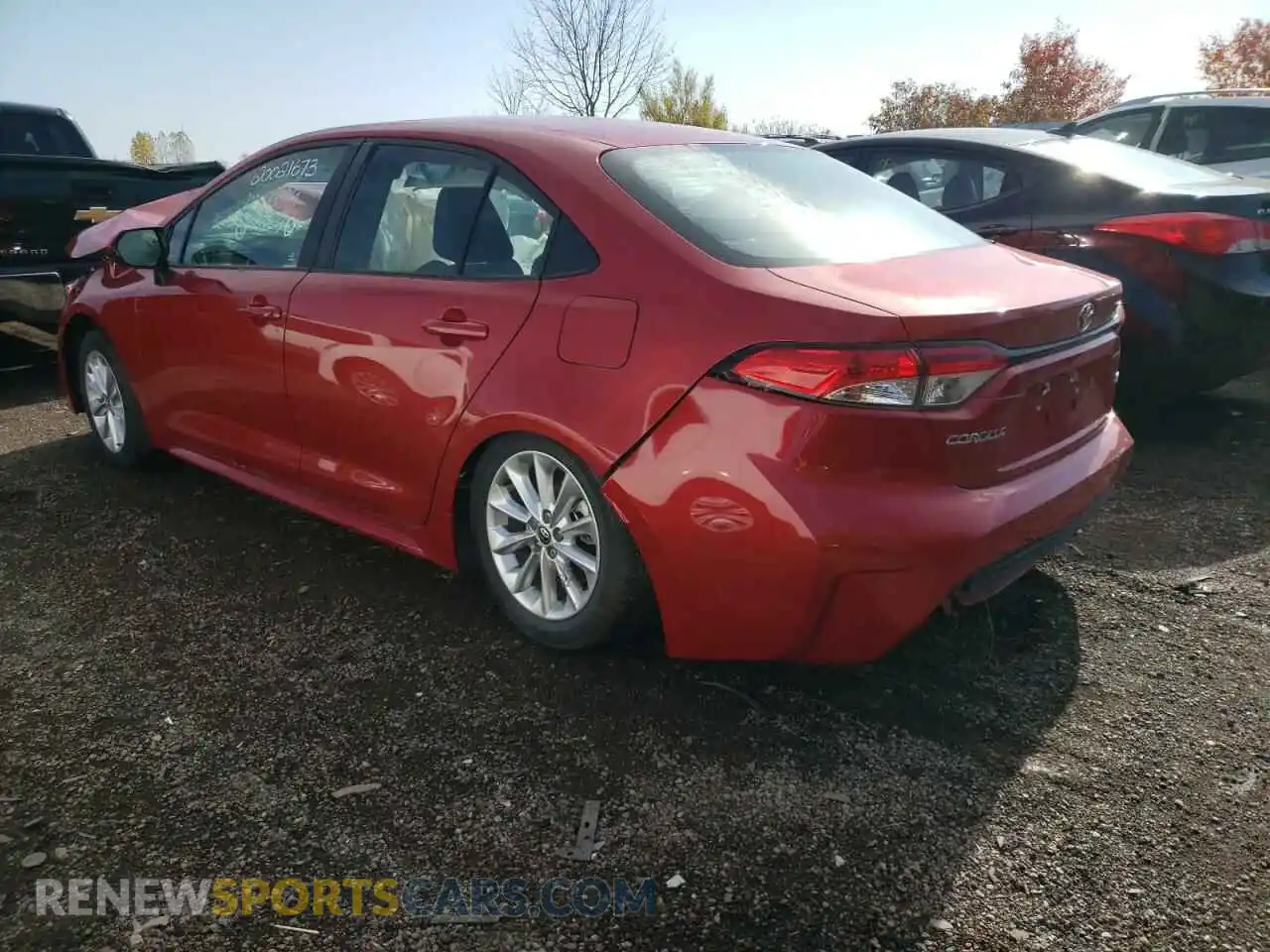 3 Photograph of a damaged car 5YFBPRBE1LP101270 TOYOTA COROLLA 2020