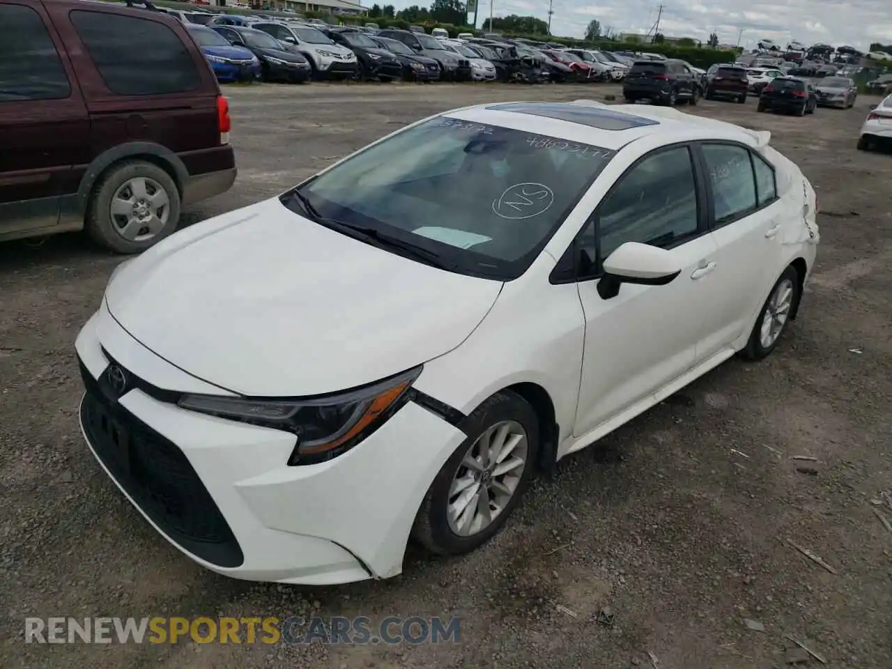 2 Photograph of a damaged car 5YFBPRBE2LP005289 TOYOTA COROLLA 2020