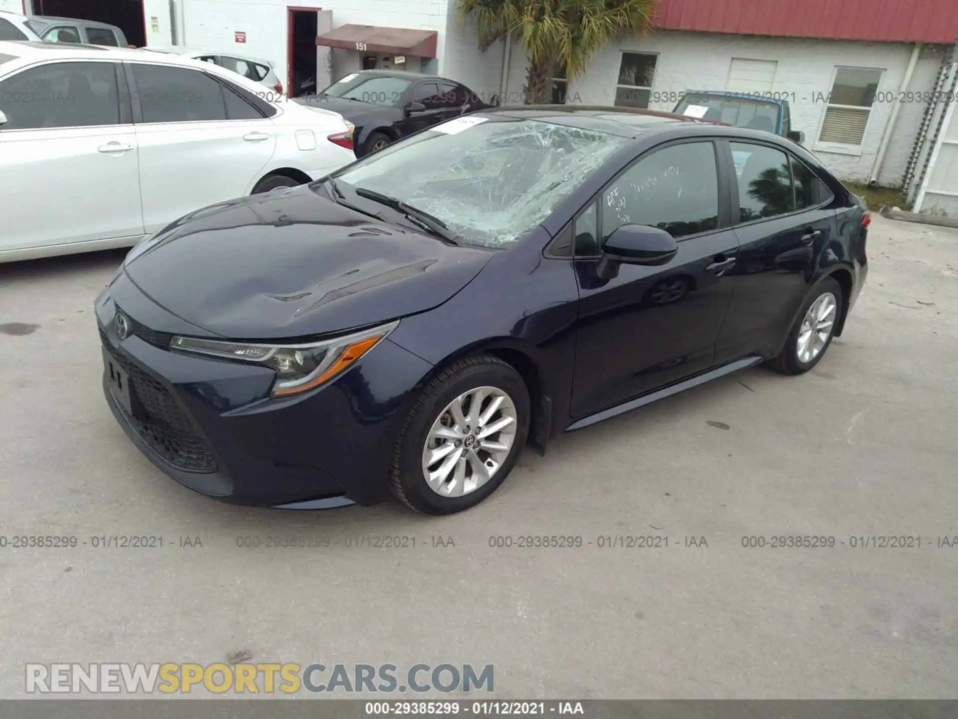 2 Photograph of a damaged car 5YFBPRBE3LP103828 TOYOTA COROLLA 2020