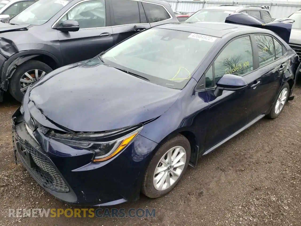 2 fotografías del automóvil dañado 5YFBPRBE3LP118295 TOYOTA COROLLA 2020