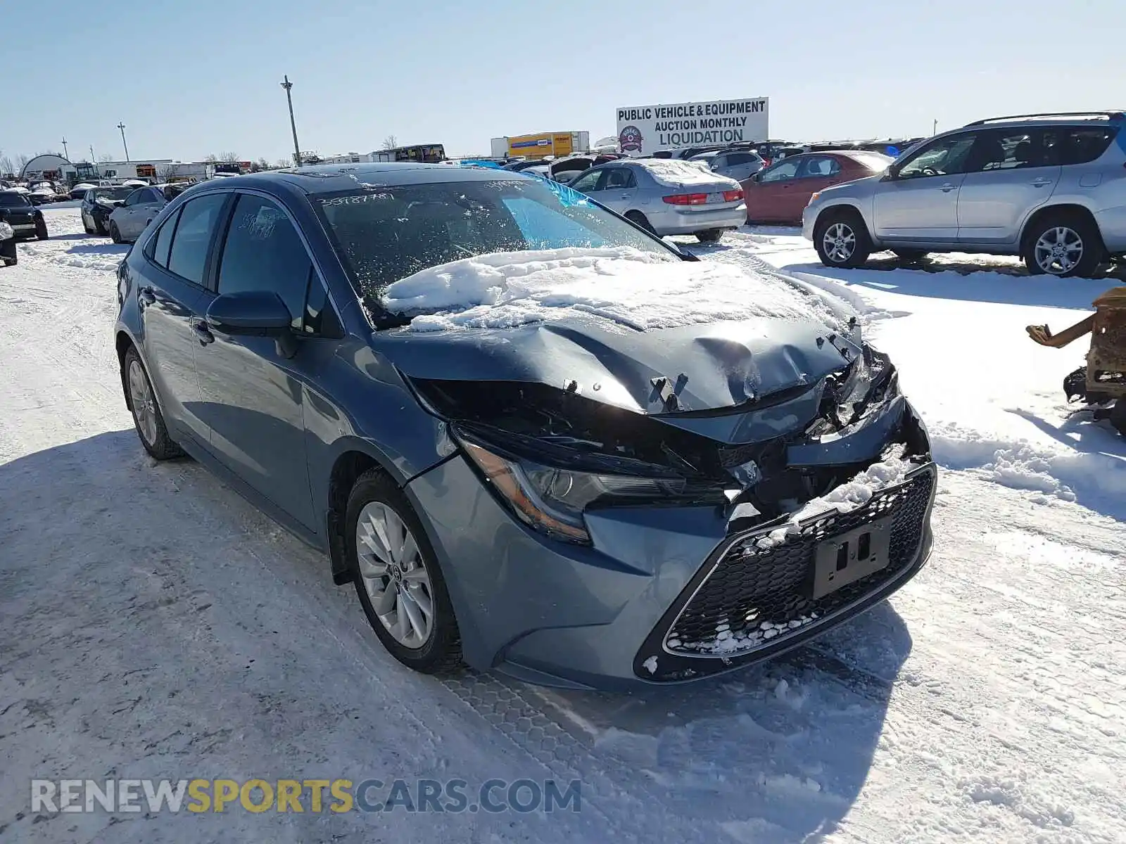 1 Photograph of a damaged car 5YFBPRBE6LP007451 TOYOTA COROLLA 2020