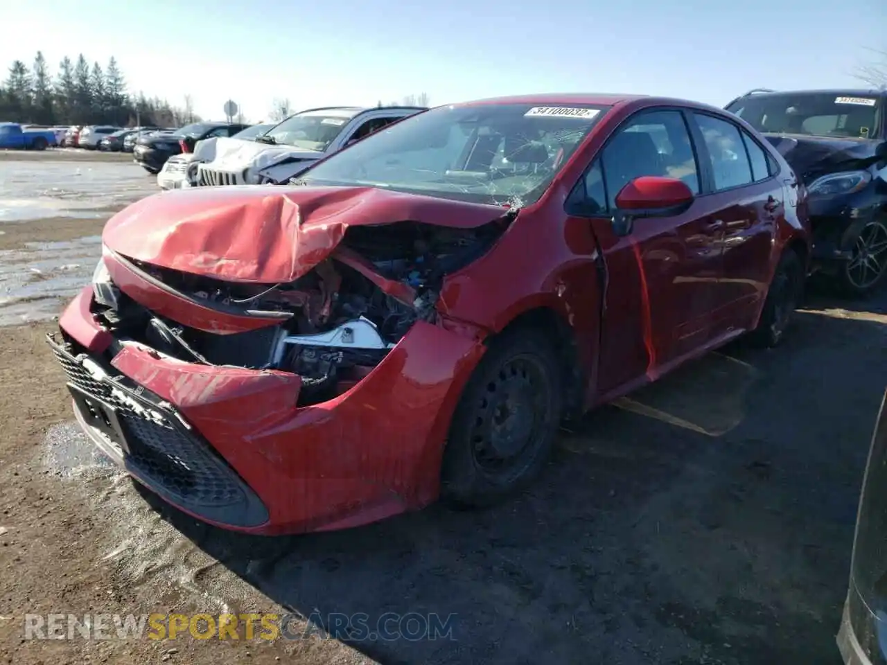 2 Photograph of a damaged car 5YFBPRBE6LP034021 TOYOTA COROLLA 2020