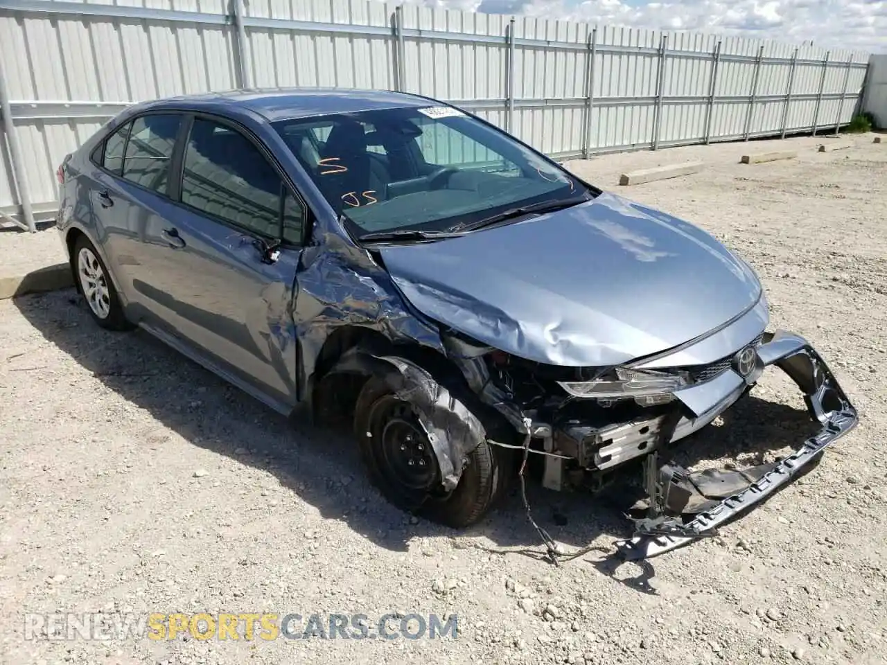 1 Photograph of a damaged car 5YFBPRBE7LP008401 TOYOTA COROLLA 2020