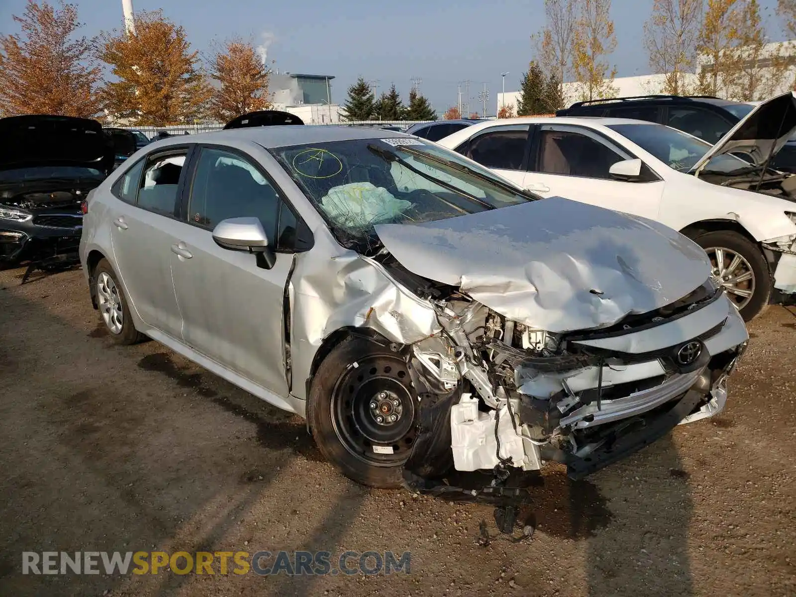 1 Photograph of a damaged car 5YFBPRBE7LP118168 TOYOTA COROLLA 2020