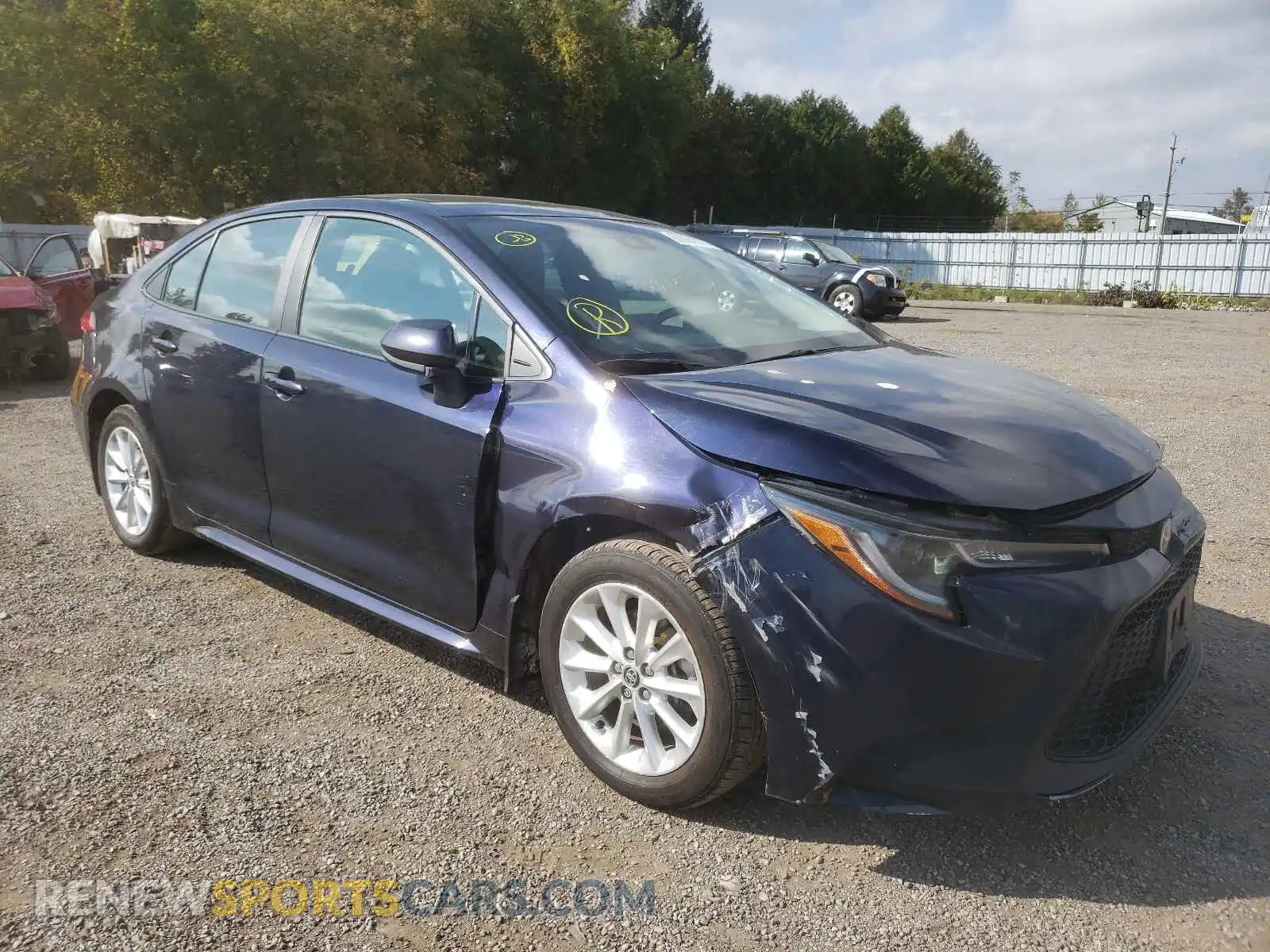 1 fotografías del automóvil dañado 5YFBPRBE8LP020105 TOYOTA COROLLA 2020