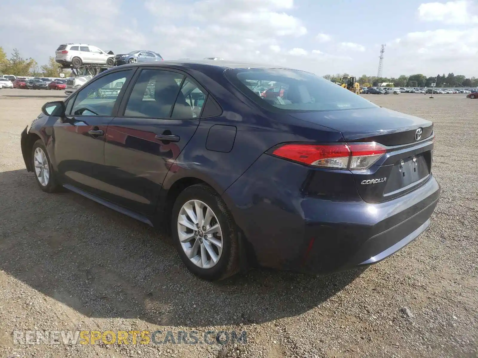 3 fotografías del automóvil dañado 5YFBPRBE8LP020105 TOYOTA COROLLA 2020