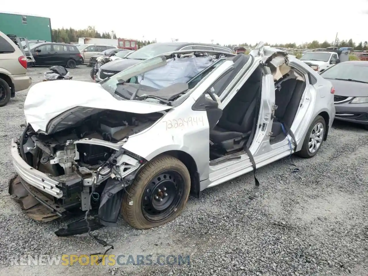 1 Photograph of a damaged car 5YFBPRBE8LP116249 TOYOTA COROLLA 2020