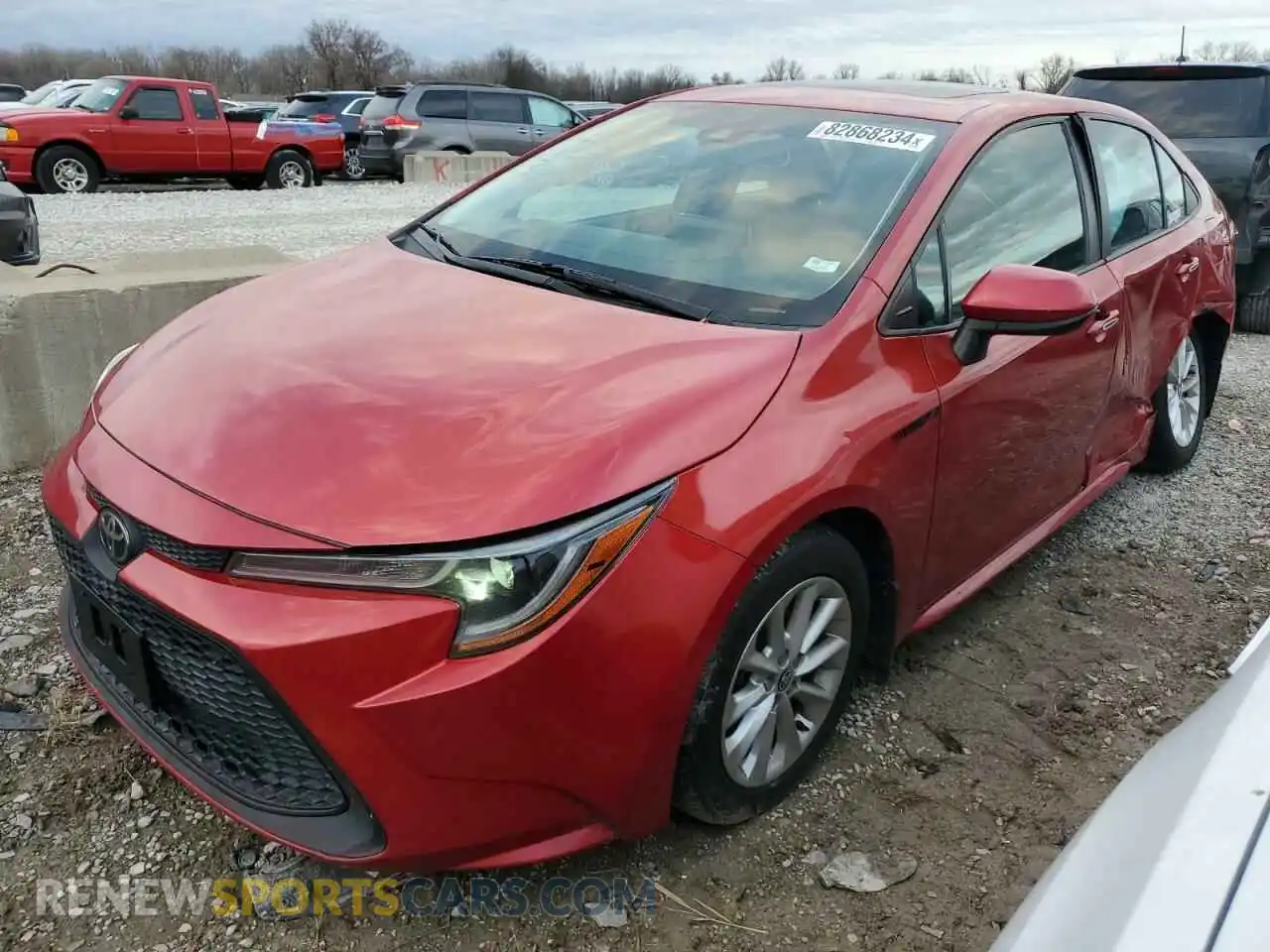 1 Photograph of a damaged car 5YFBPRBE9LP107351 TOYOTA COROLLA 2020