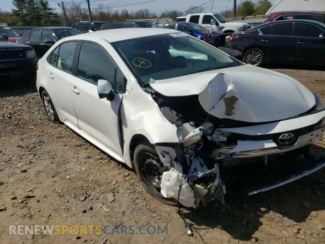 1 Photograph of a damaged car 5YFDPRAE0LP044621 TOYOTA COROLLA 2020