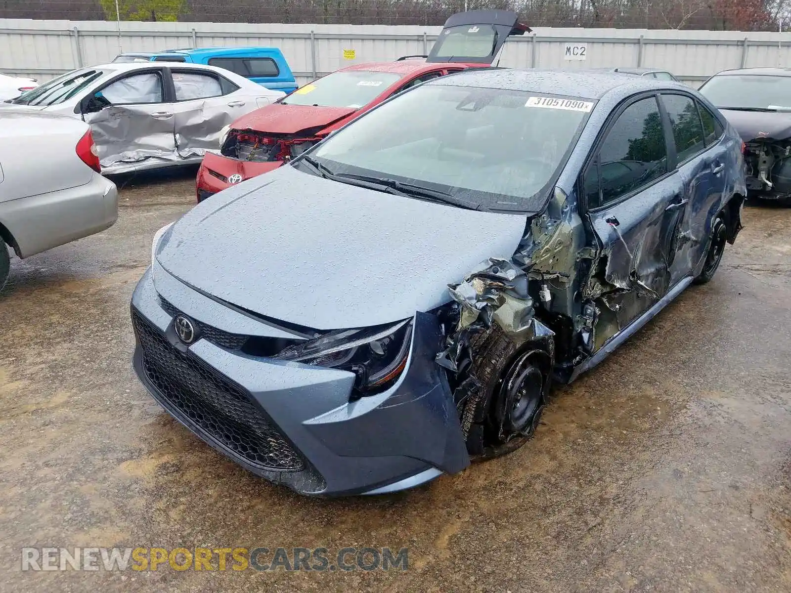 2 Photograph of a damaged car 5YFDPRAE0LP057918 TOYOTA COROLLA 2020