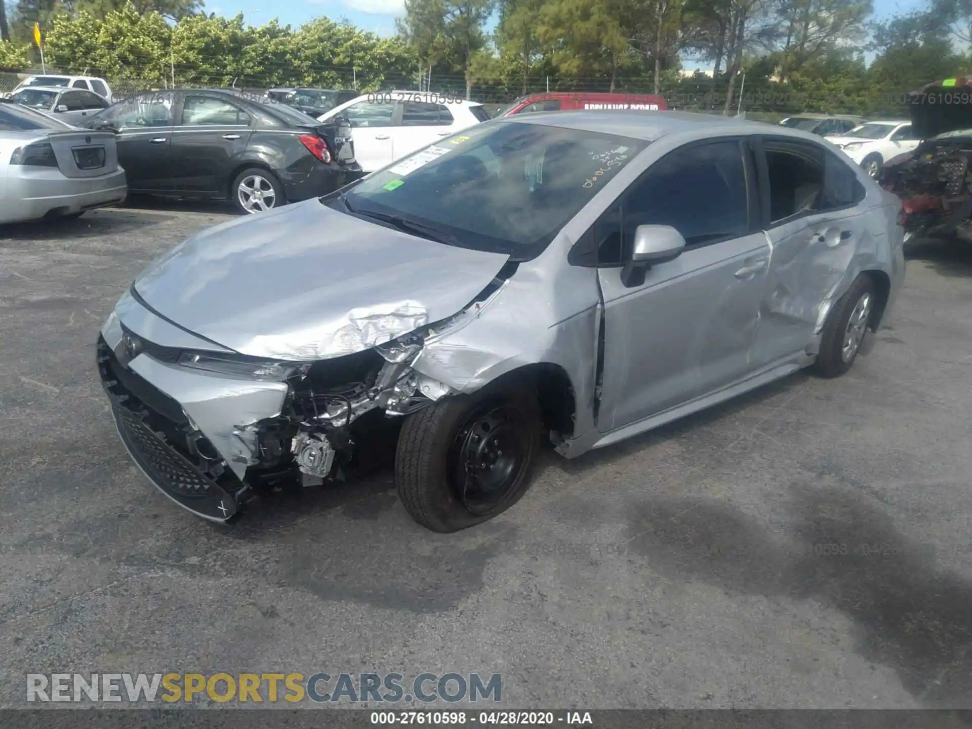 2 Photograph of a damaged car 5YFDPRAE0LP060656 TOYOTA COROLLA 2020
