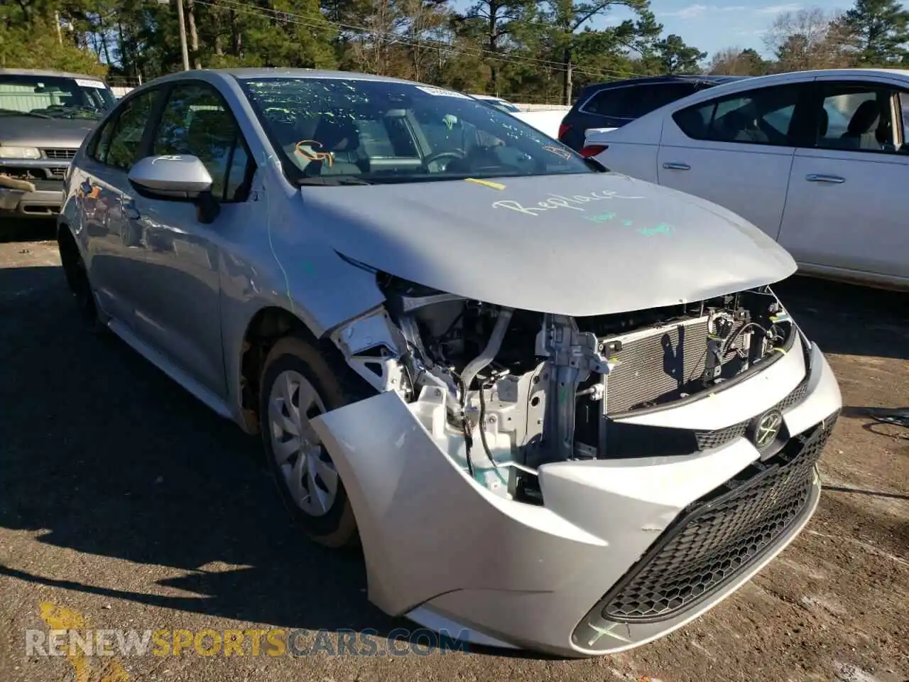 1 Photograph of a damaged car 5YFDPRAE0LP110424 TOYOTA COROLLA 2020