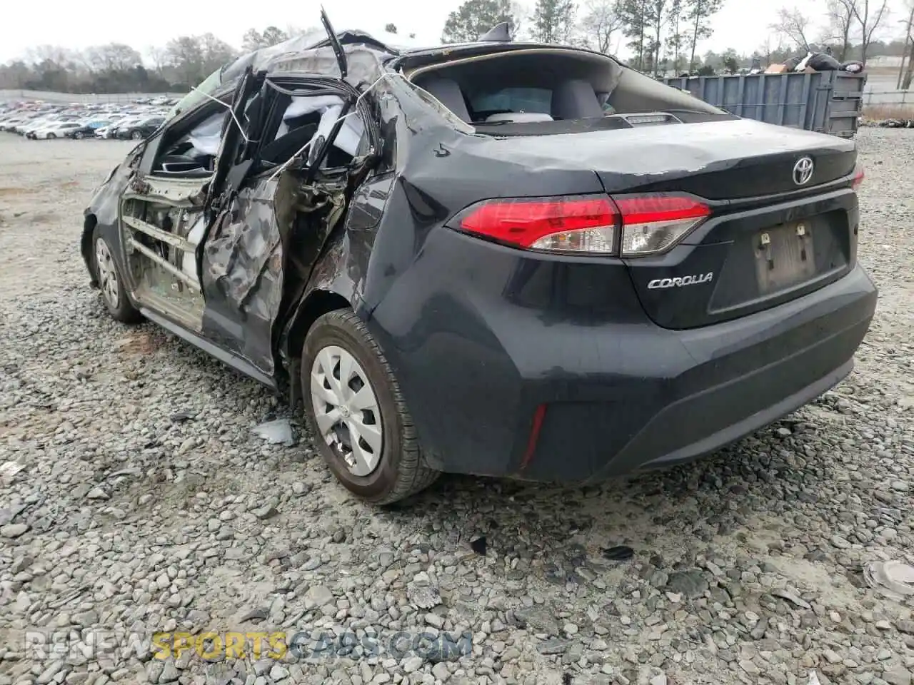 3 fotografías del automóvil dañado 5YFDPRAE1LP040805 TOYOTA COROLLA 2020