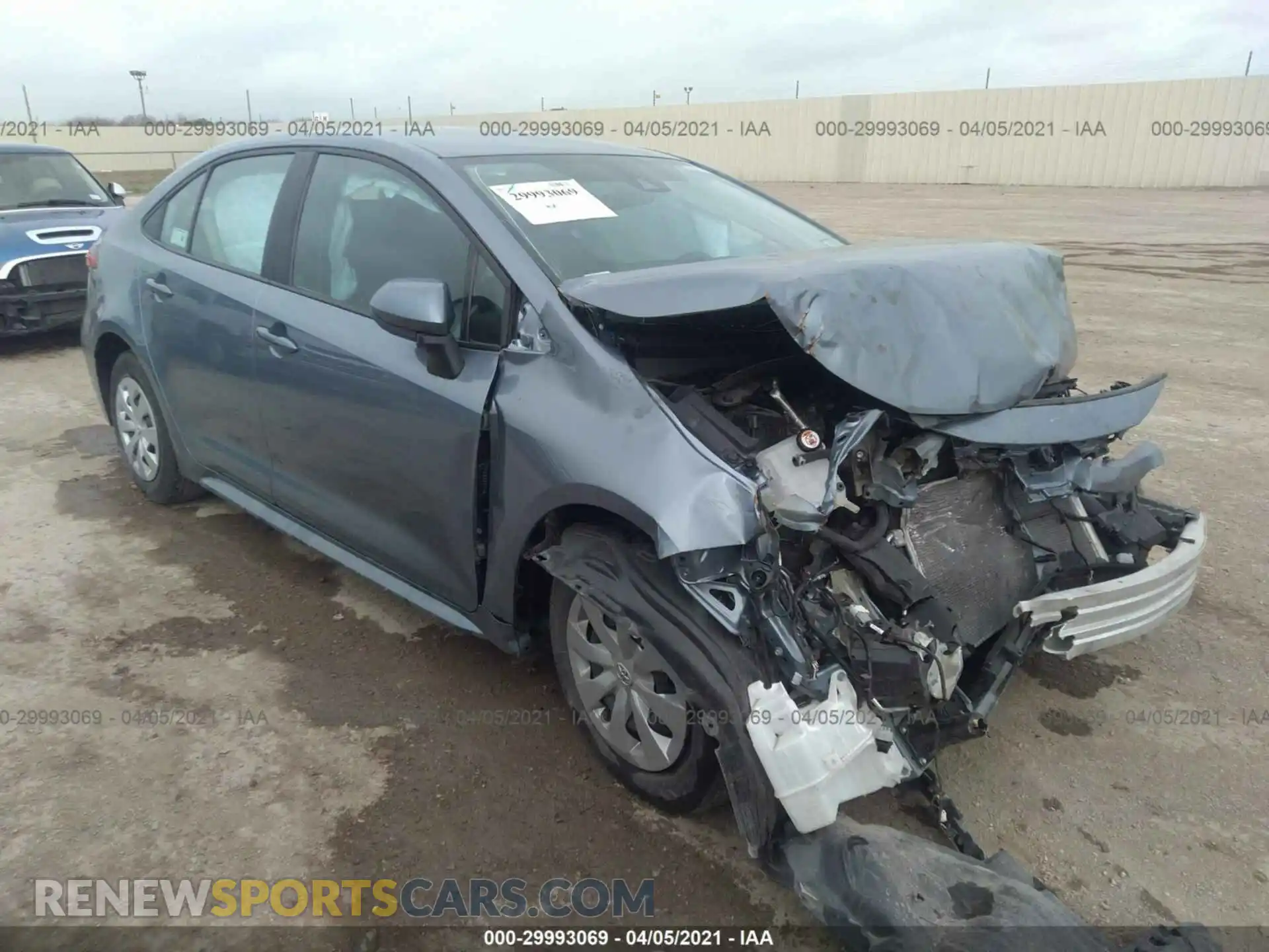 1 Photograph of a damaged car 5YFDPRAE1LP126017 TOYOTA COROLLA 2020