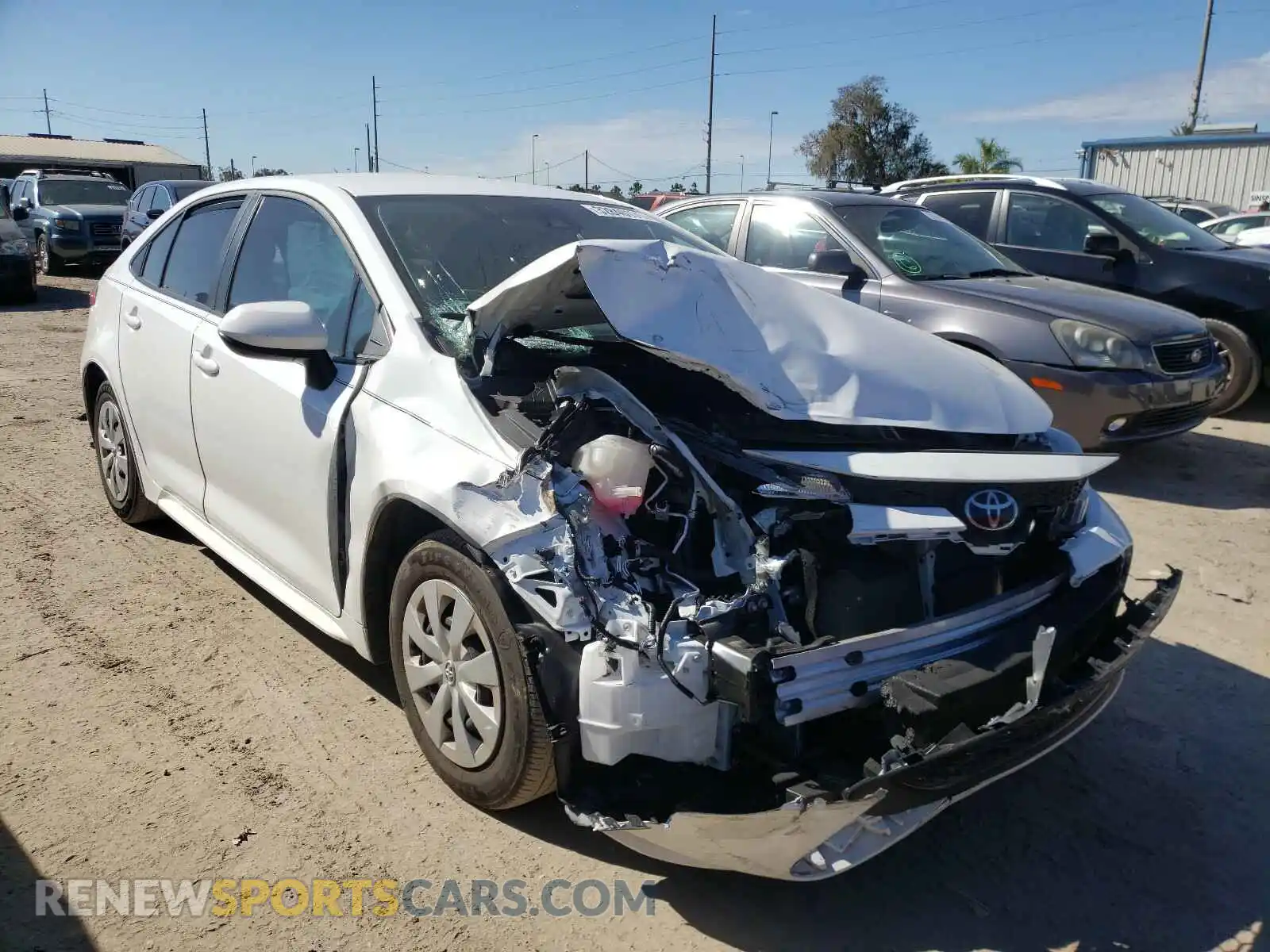 1 Photograph of a damaged car 5YFDPRAE4LP036649 TOYOTA COROLLA 2020