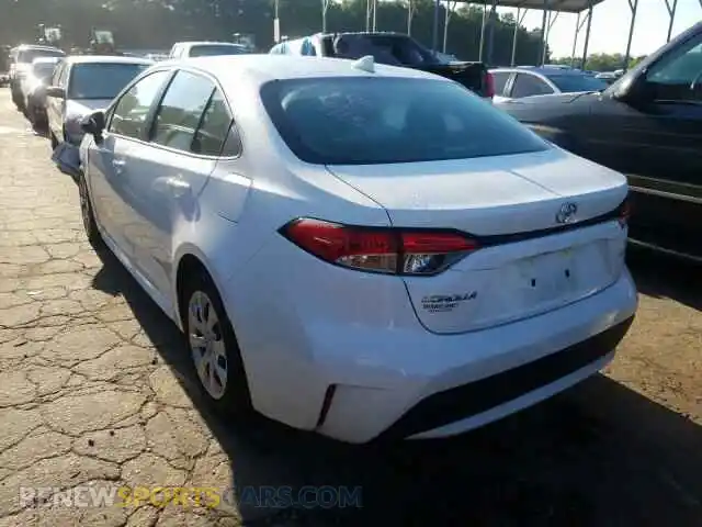 3 Photograph of a damaged car 5YFEPRAE0LP007718 TOYOTA COROLLA 2020