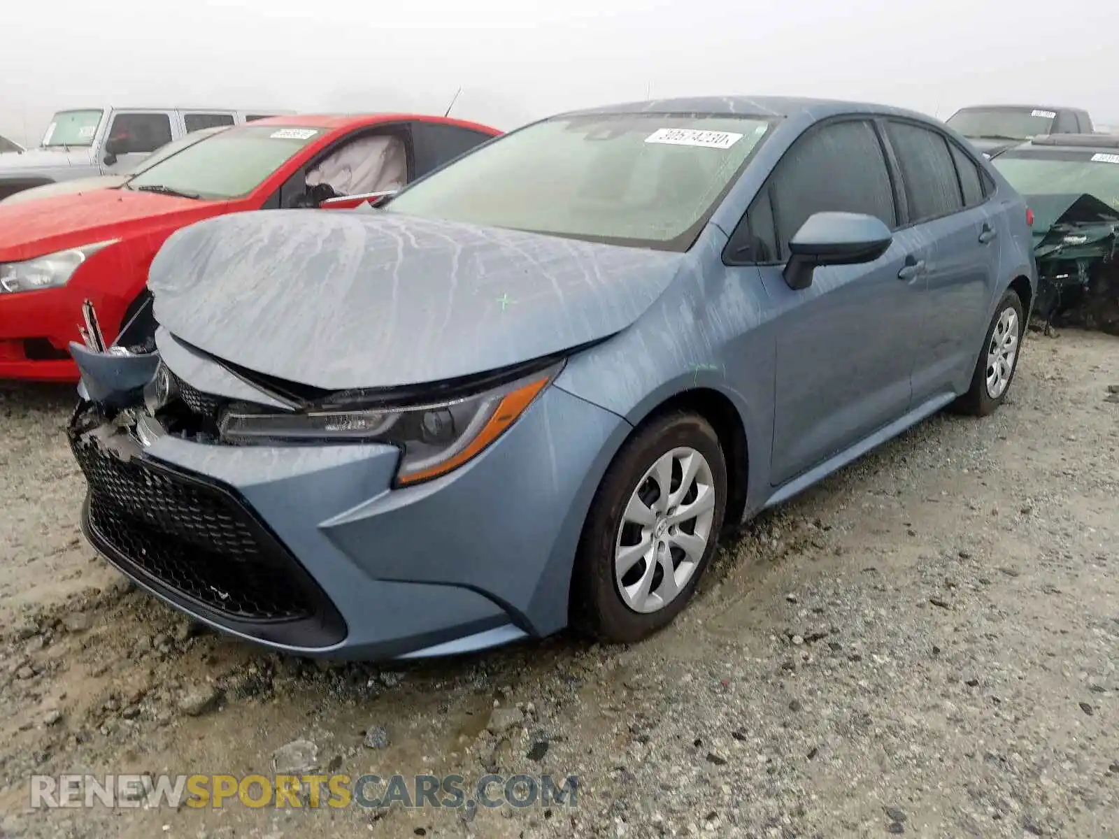 2 fotografías del automóvil dañado 5YFEPRAE0LP016404 TOYOTA COROLLA 2020
