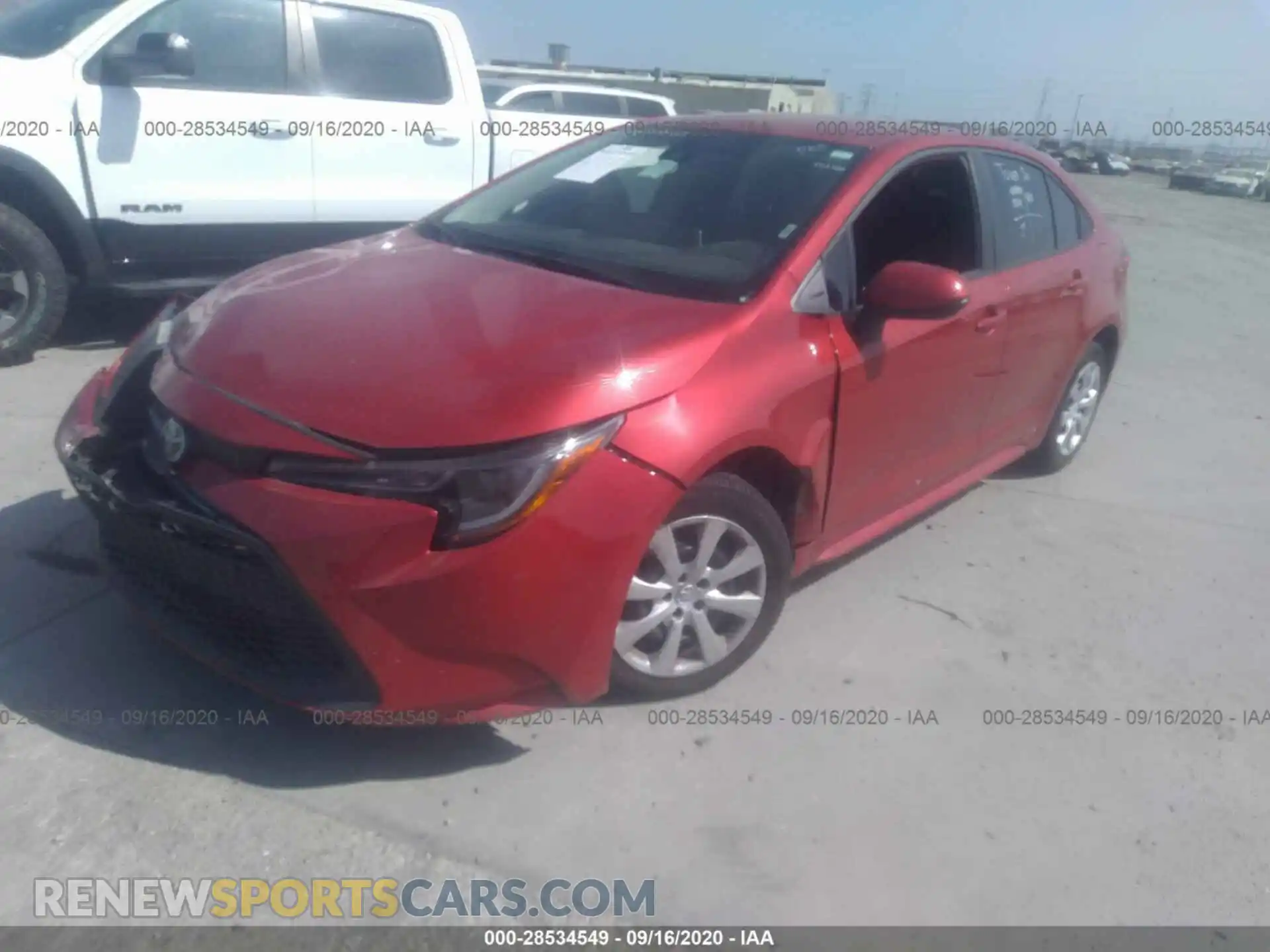 2 Photograph of a damaged car 5YFEPRAE0LP017133 TOYOTA COROLLA 2020