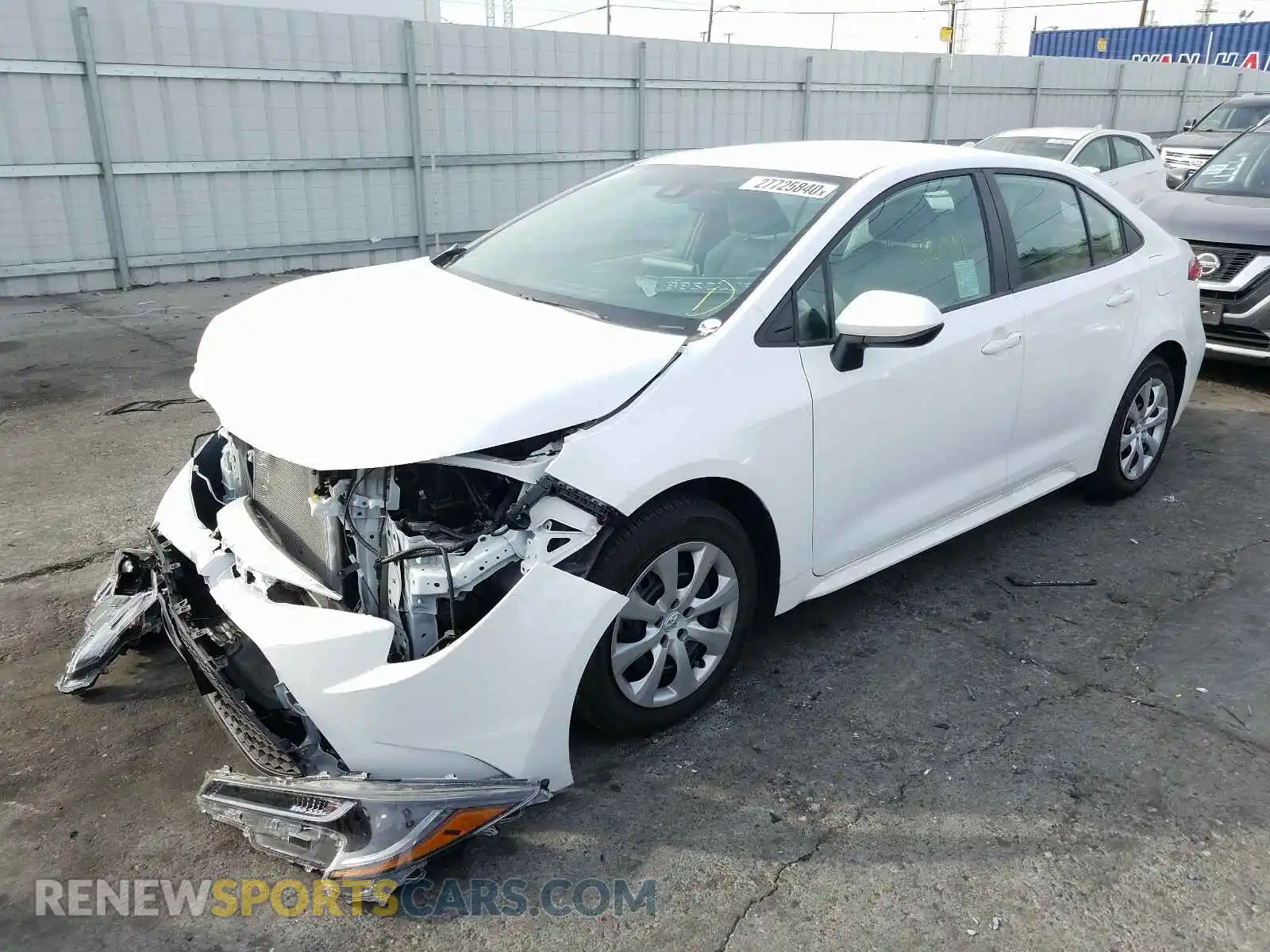 2 Photograph of a damaged car 5YFEPRAE0LP027080 TOYOTA COROLLA 2020