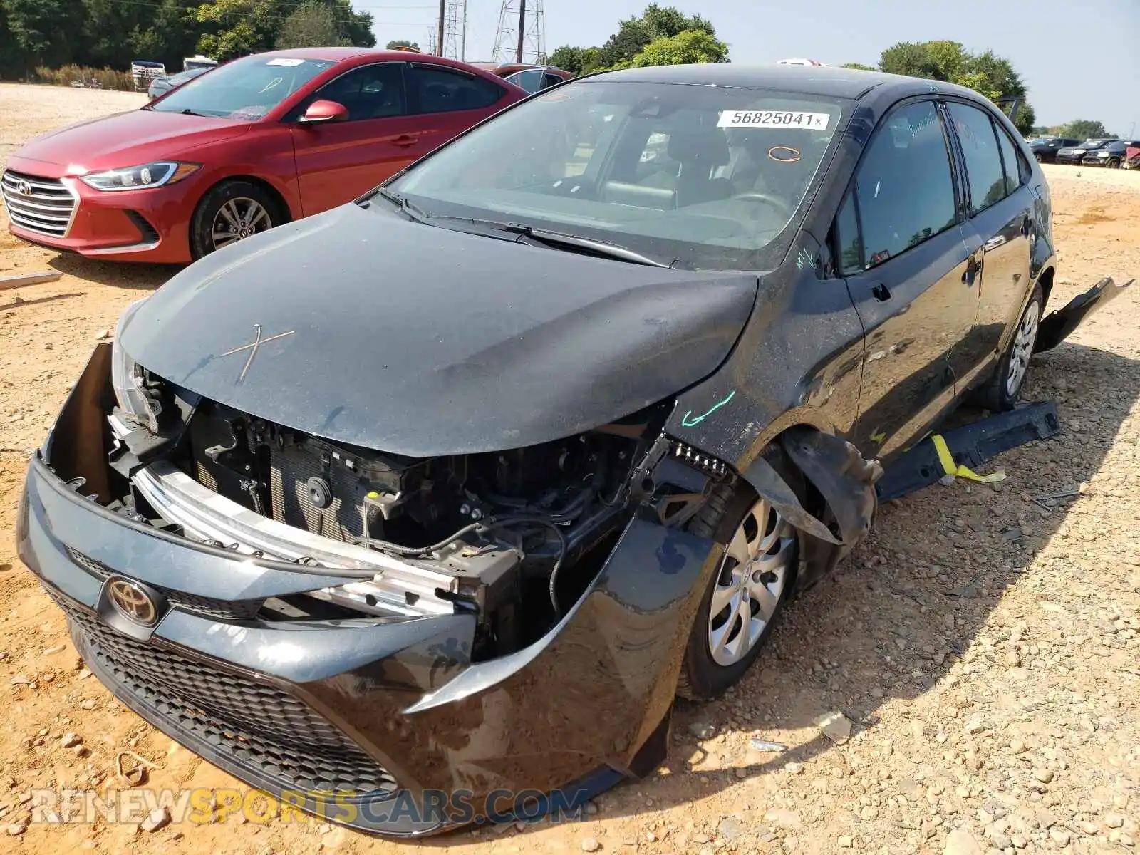 2 Photograph of a damaged car 5YFEPRAE0LP032344 TOYOTA COROLLA 2020