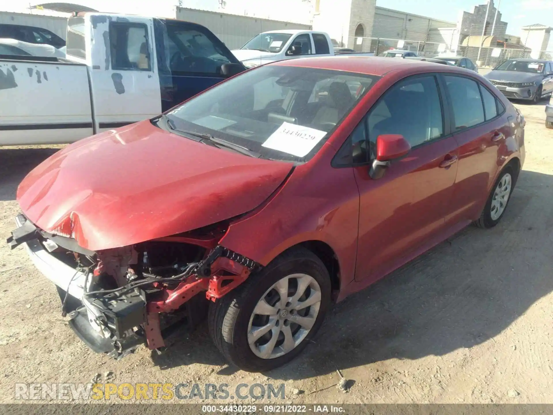2 Photograph of a damaged car 5YFEPRAE0LP053209 TOYOTA COROLLA 2020