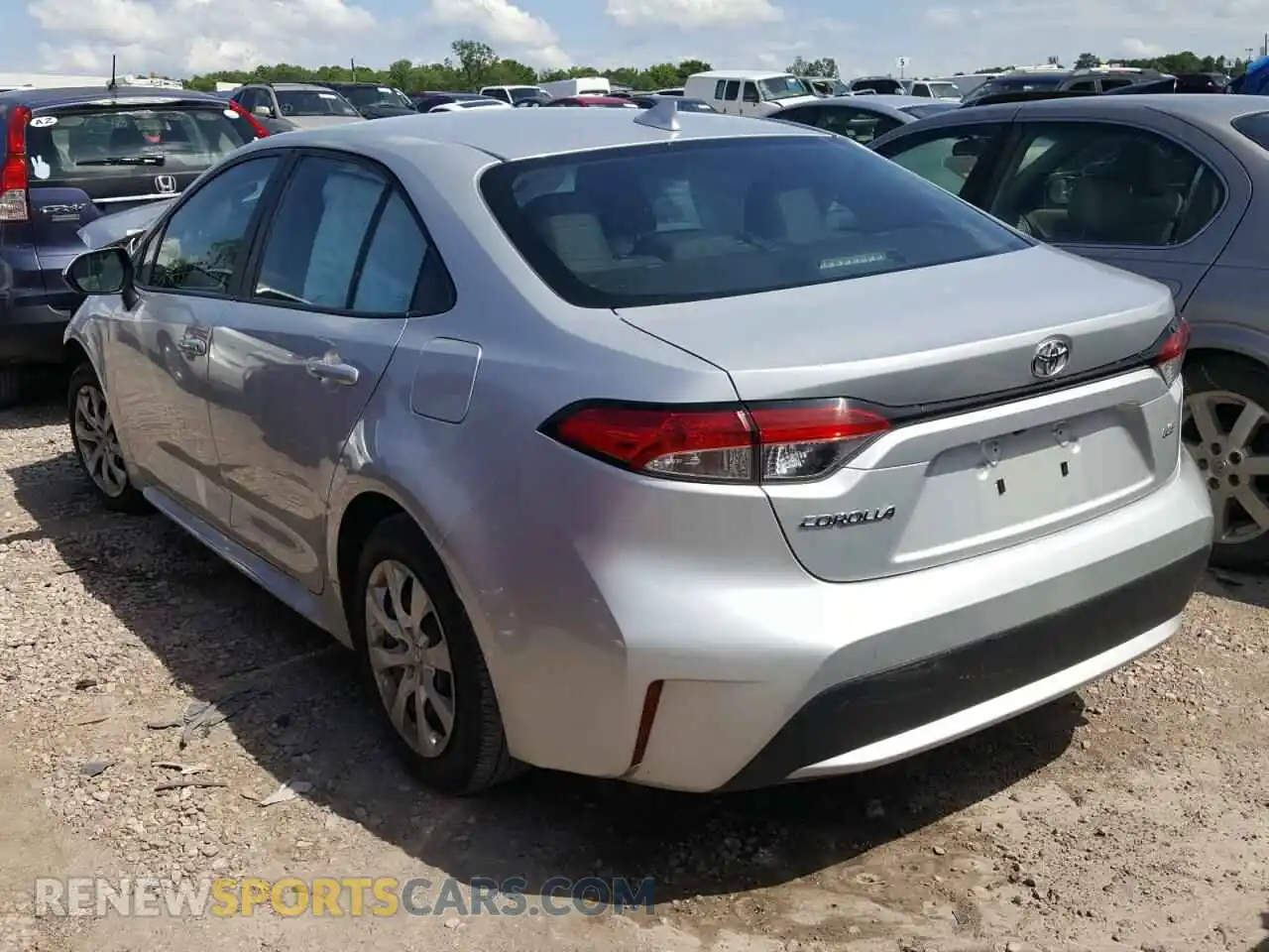 3 fotografías del automóvil dañado 5YFEPRAE0LP061441 TOYOTA COROLLA 2020