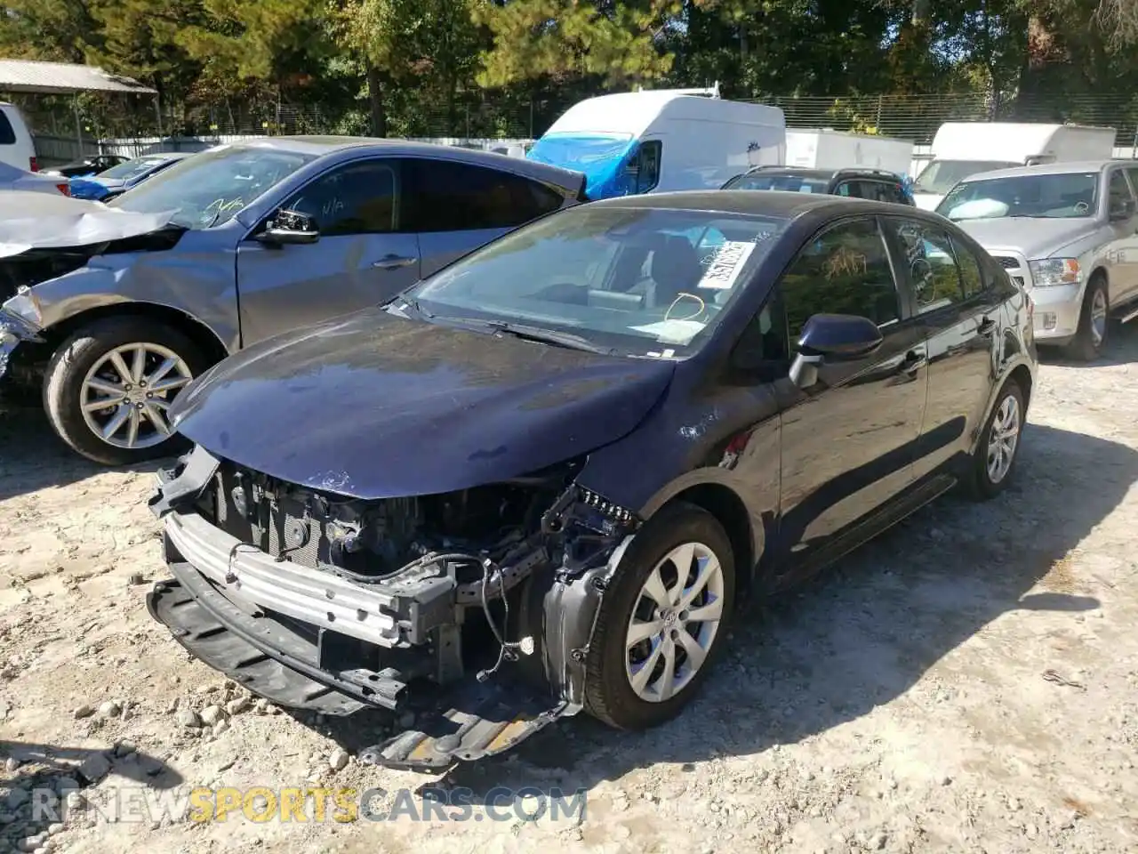 2 Photograph of a damaged car 5YFEPRAE0LP077591 TOYOTA COROLLA 2020