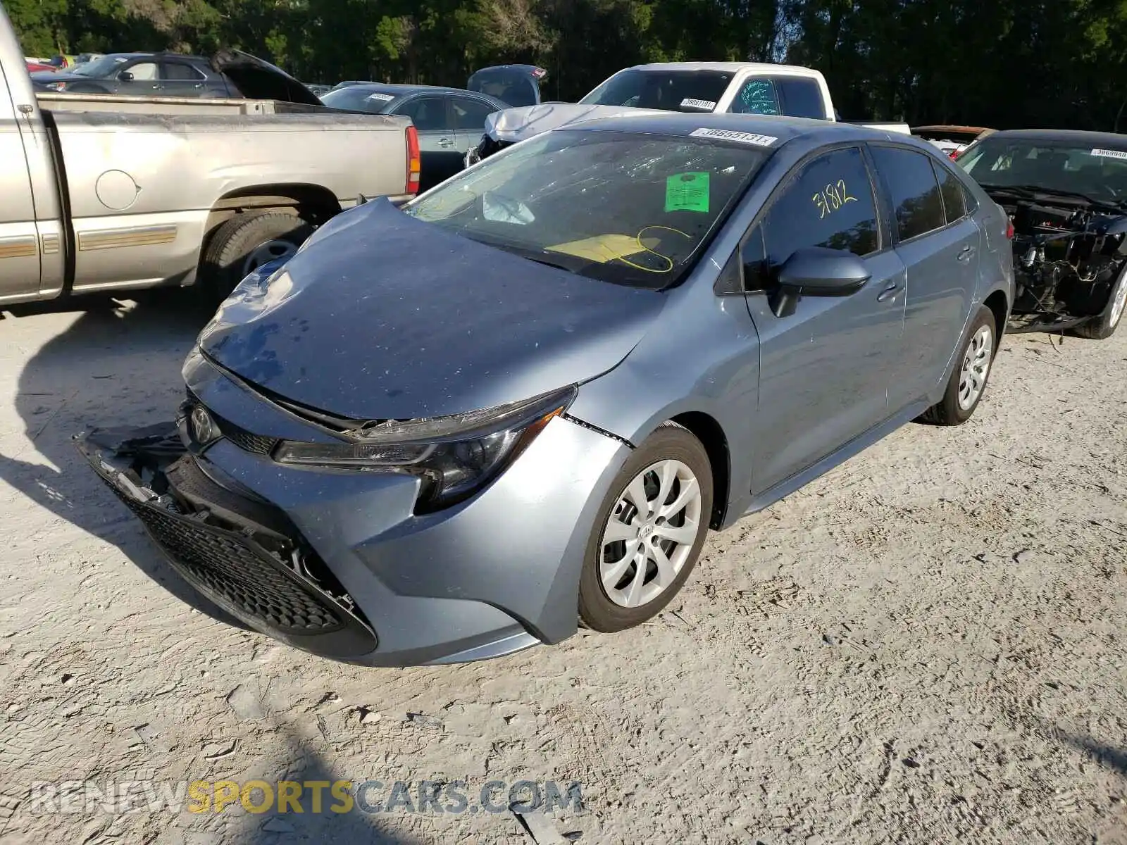 2 Photograph of a damaged car 5YFEPRAE0LP077963 TOYOTA COROLLA 2020