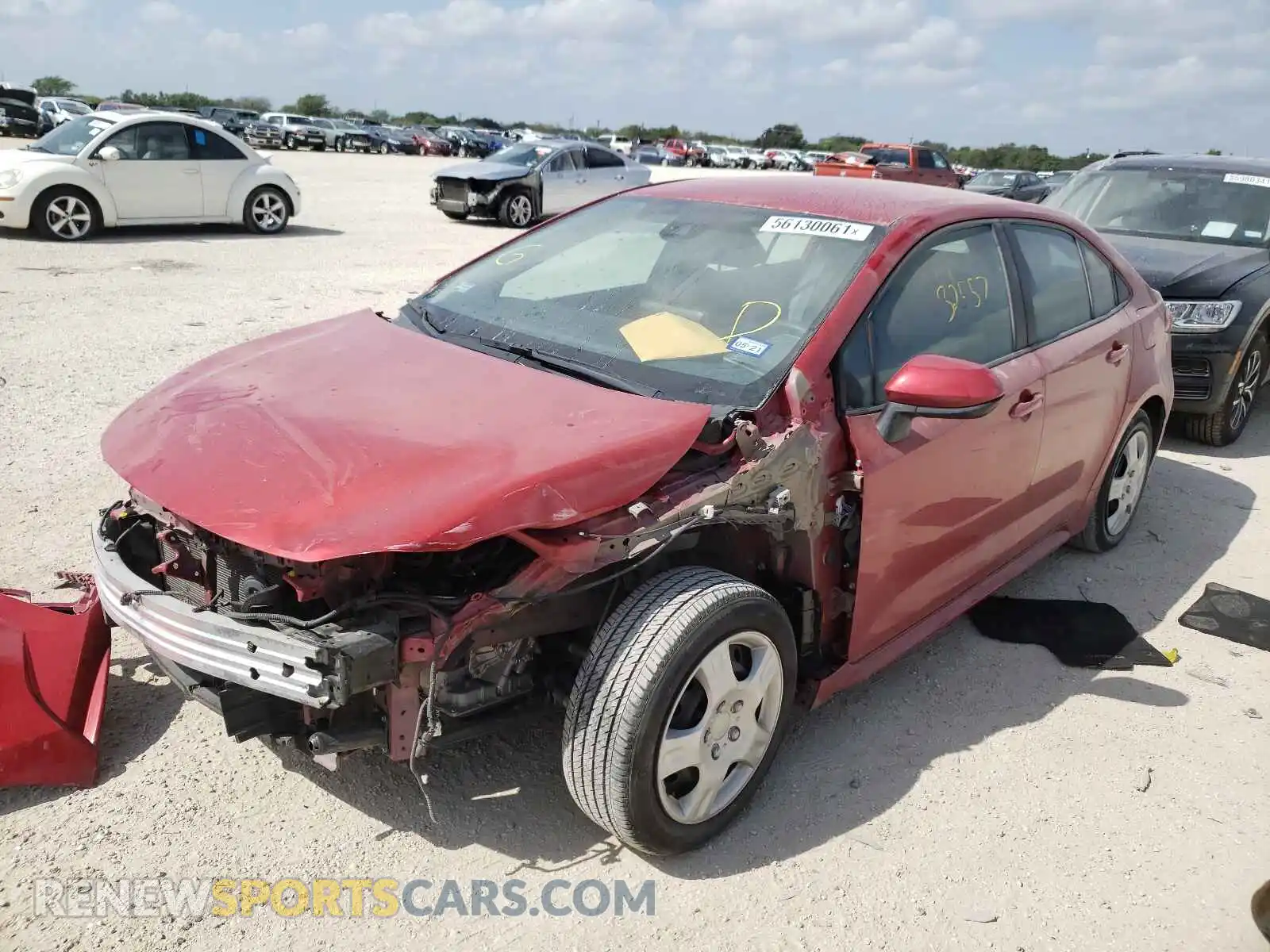2 Photograph of a damaged car 5YFEPRAE1LP017304 TOYOTA COROLLA 2020