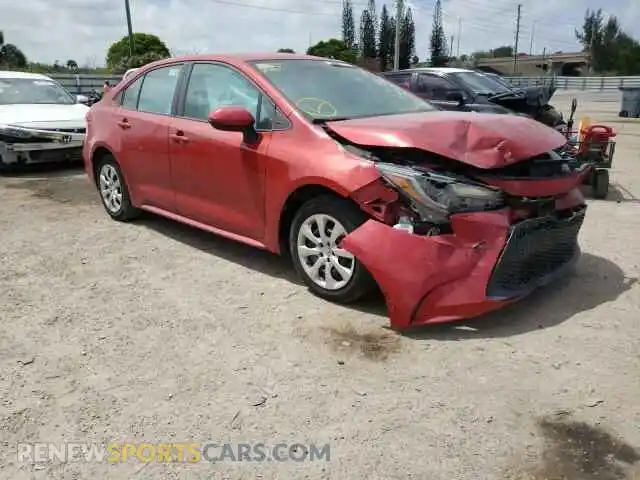 1 Photograph of a damaged car 5YFEPRAE1LP032420 TOYOTA COROLLA 2020