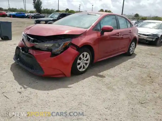 2 Photograph of a damaged car 5YFEPRAE1LP032420 TOYOTA COROLLA 2020