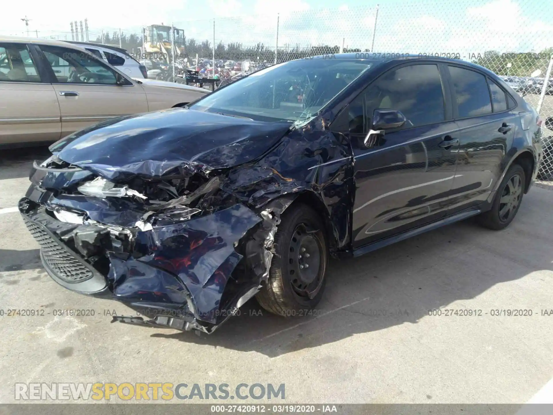 2 Photograph of a damaged car 5YFEPRAE1LP060296 TOYOTA COROLLA 2020