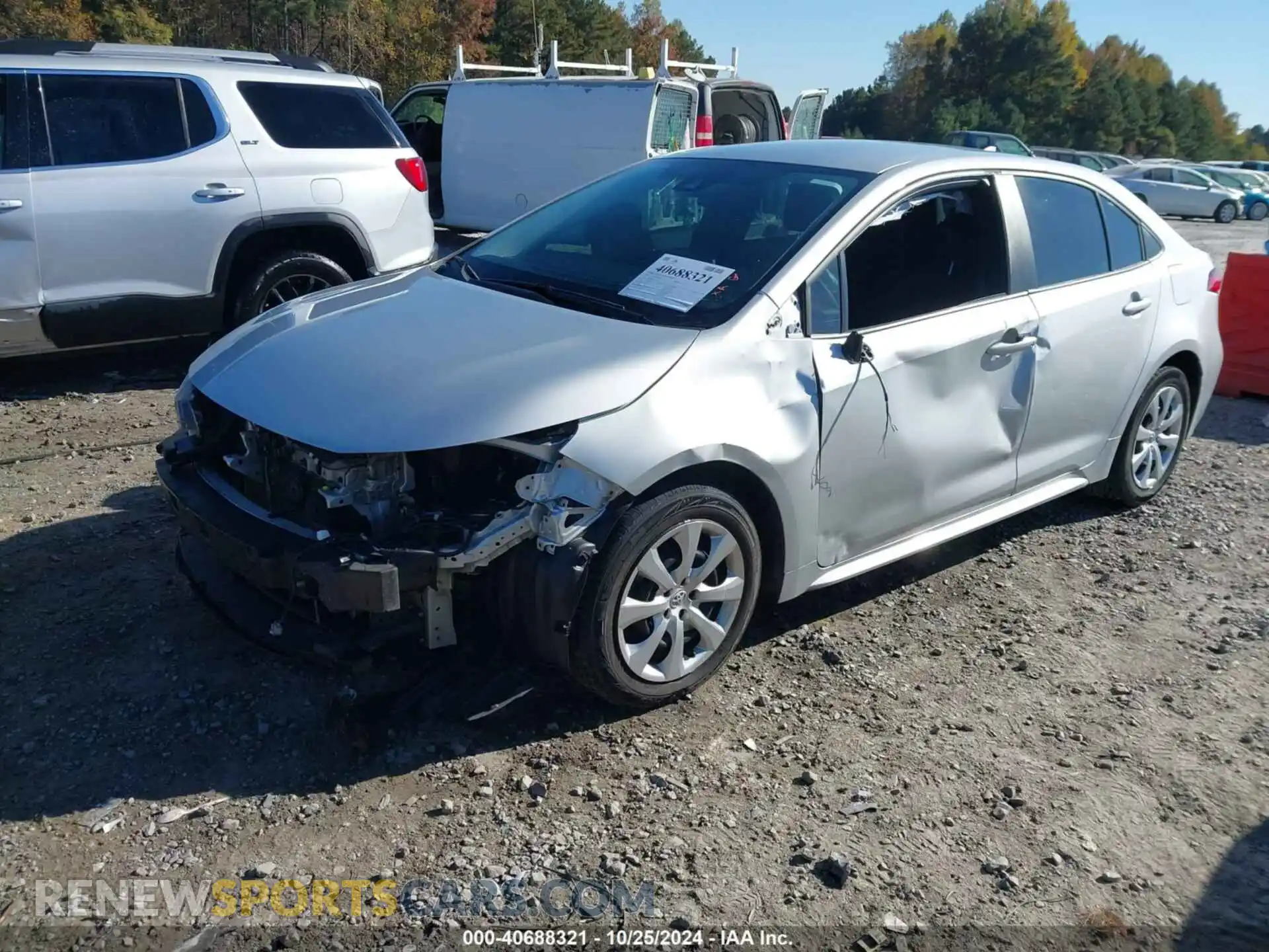 2 fotografías del automóvil dañado 5YFEPRAE1LP061268 TOYOTA COROLLA 2020