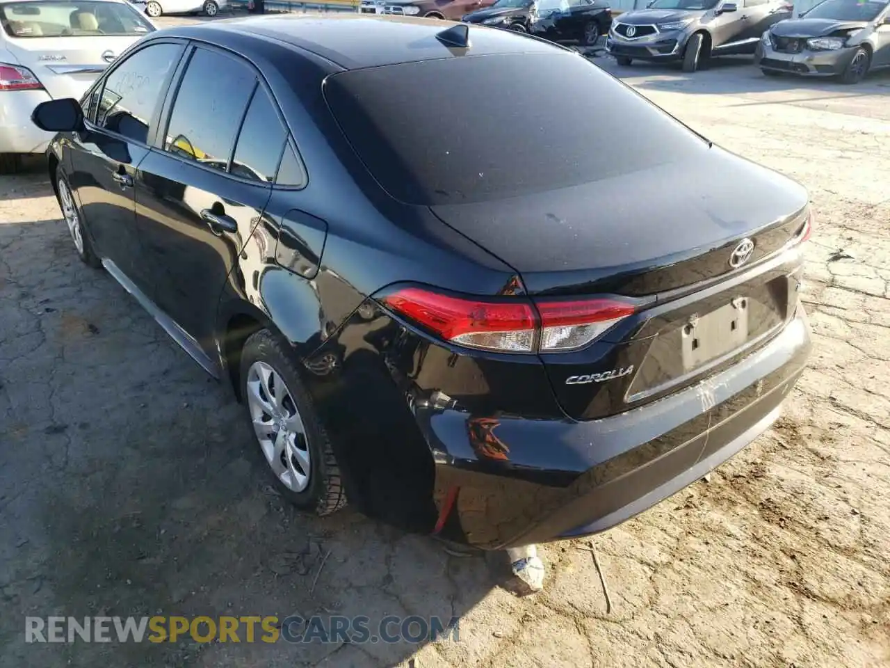 3 Photograph of a damaged car 5YFEPRAE1LP068351 TOYOTA COROLLA 2020