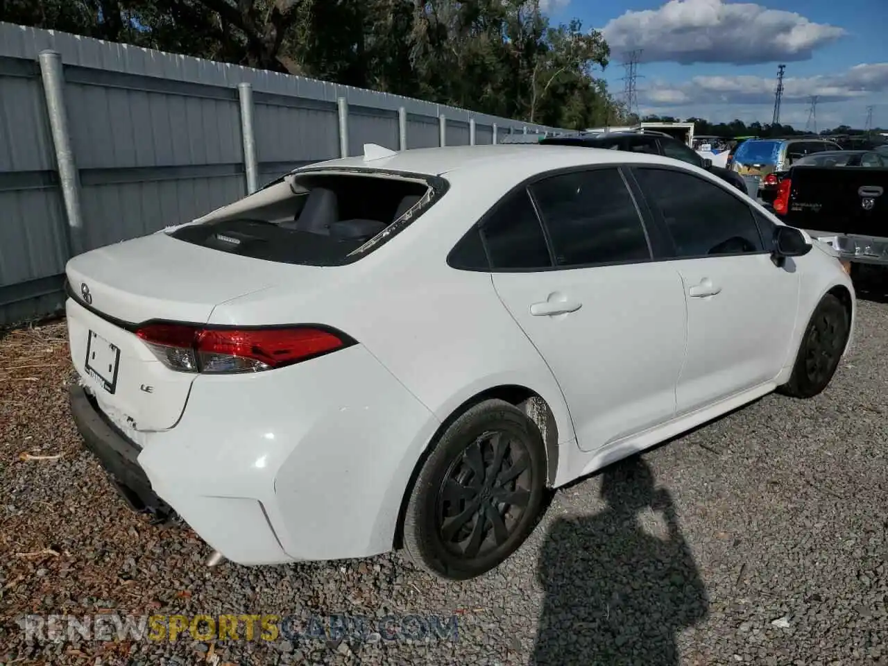 3 fotografías del automóvil dañado 5YFEPRAE1LP068527 TOYOTA COROLLA 2020
