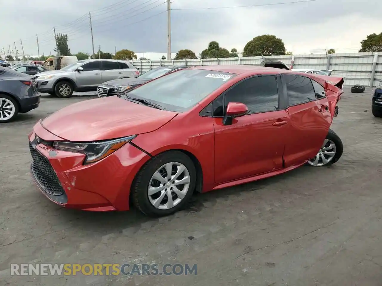 1 Photograph of a damaged car 5YFEPRAE1LP072321 TOYOTA COROLLA 2020
