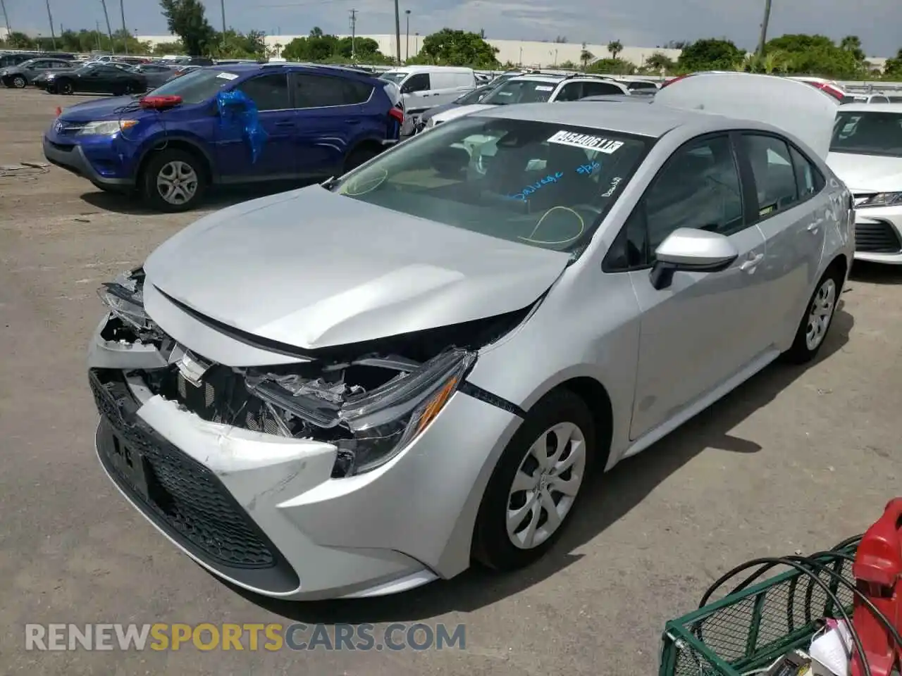 2 Photograph of a damaged car 5YFEPRAE1LP076529 TOYOTA COROLLA 2020