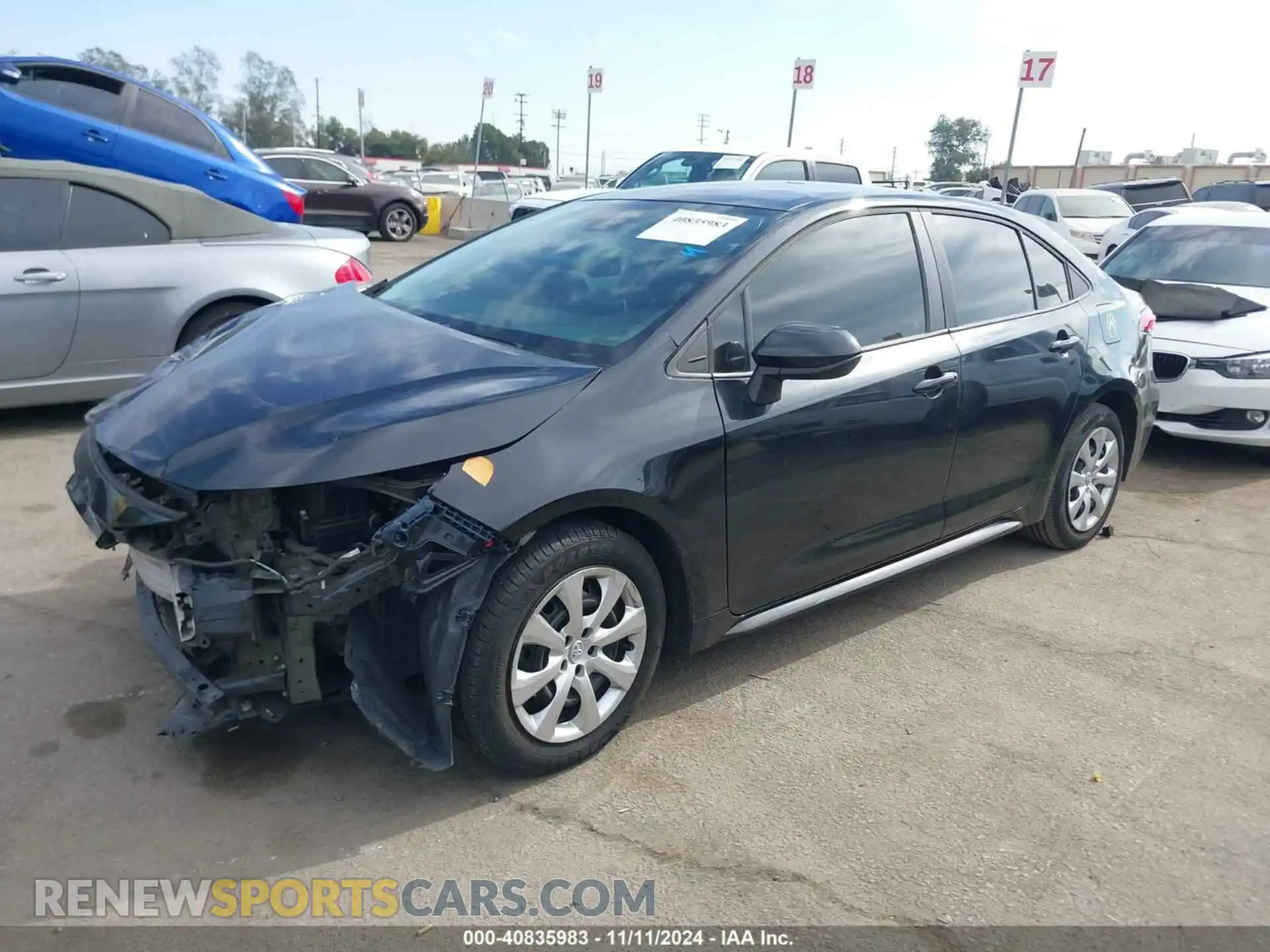 2 Photograph of a damaged car 5YFEPRAE1LP097624 TOYOTA COROLLA 2020