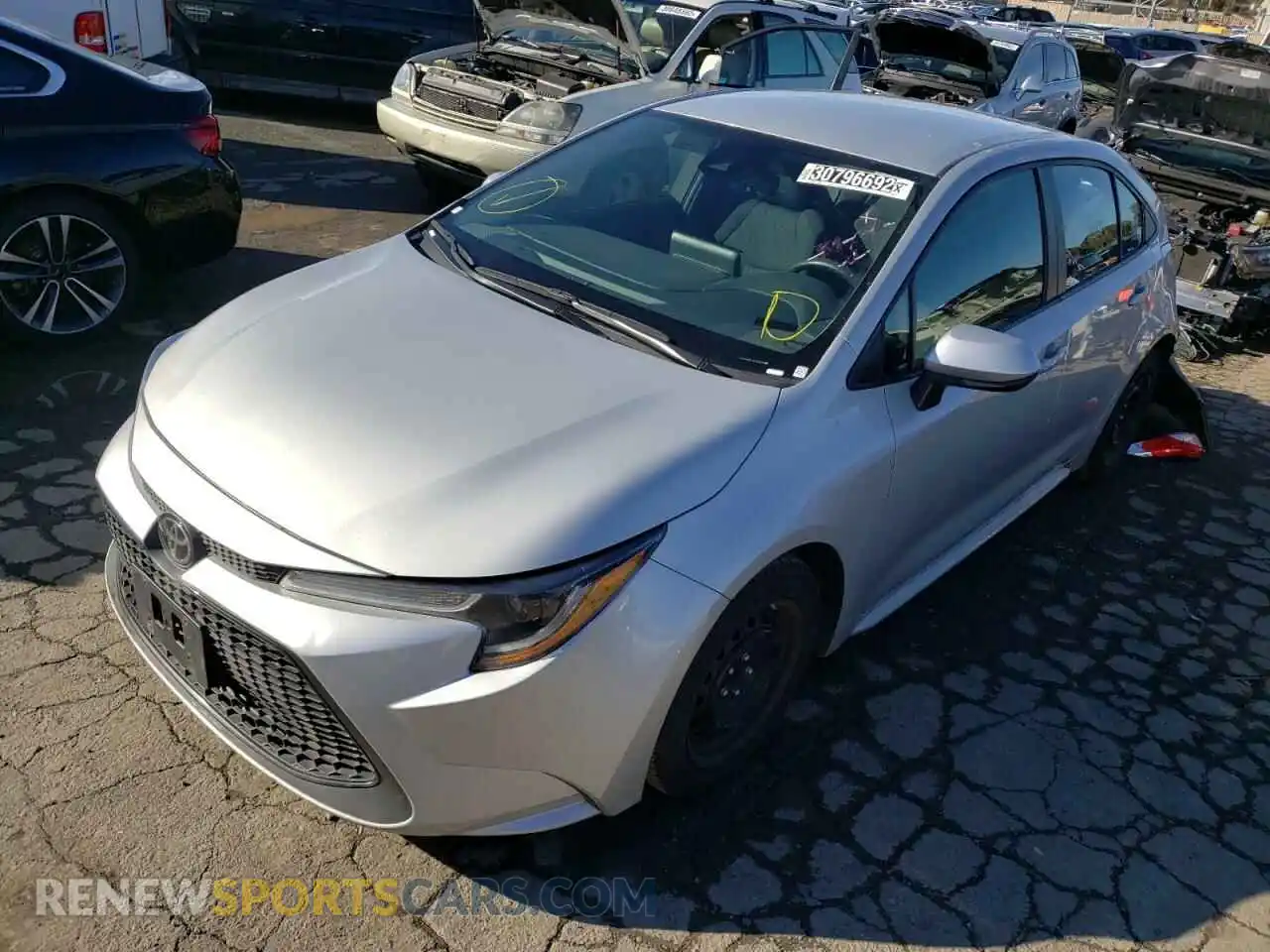 2 Photograph of a damaged car 5YFEPRAE1LP098420 TOYOTA COROLLA 2020