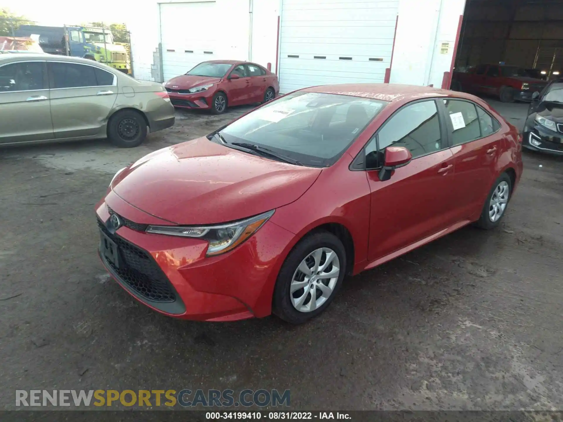 2 fotografías del automóvil dañado 5YFEPRAE1LP115958 TOYOTA COROLLA 2020