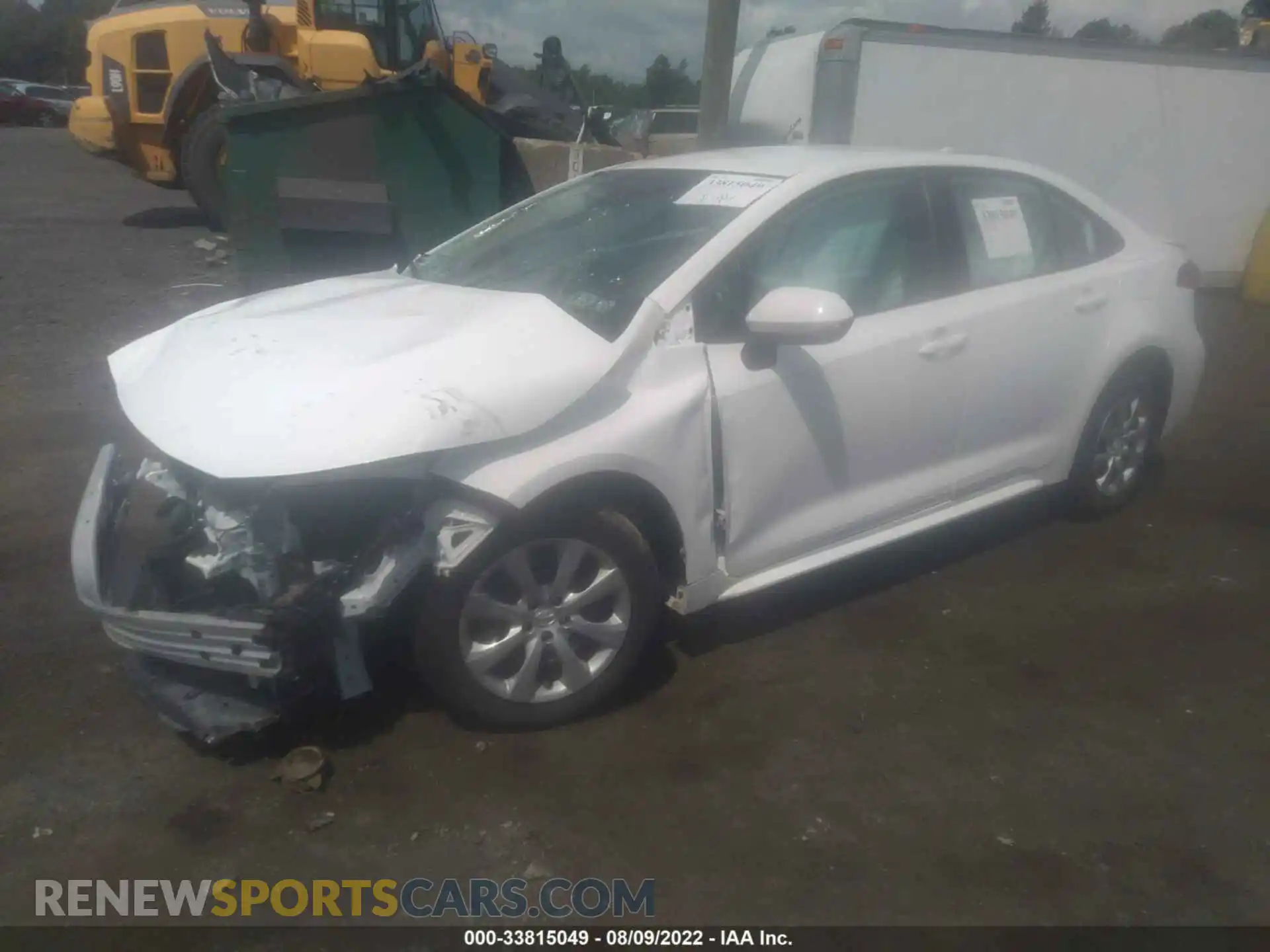 2 fotografías del automóvil dañado 5YFEPRAE1LP116995 TOYOTA COROLLA 2020