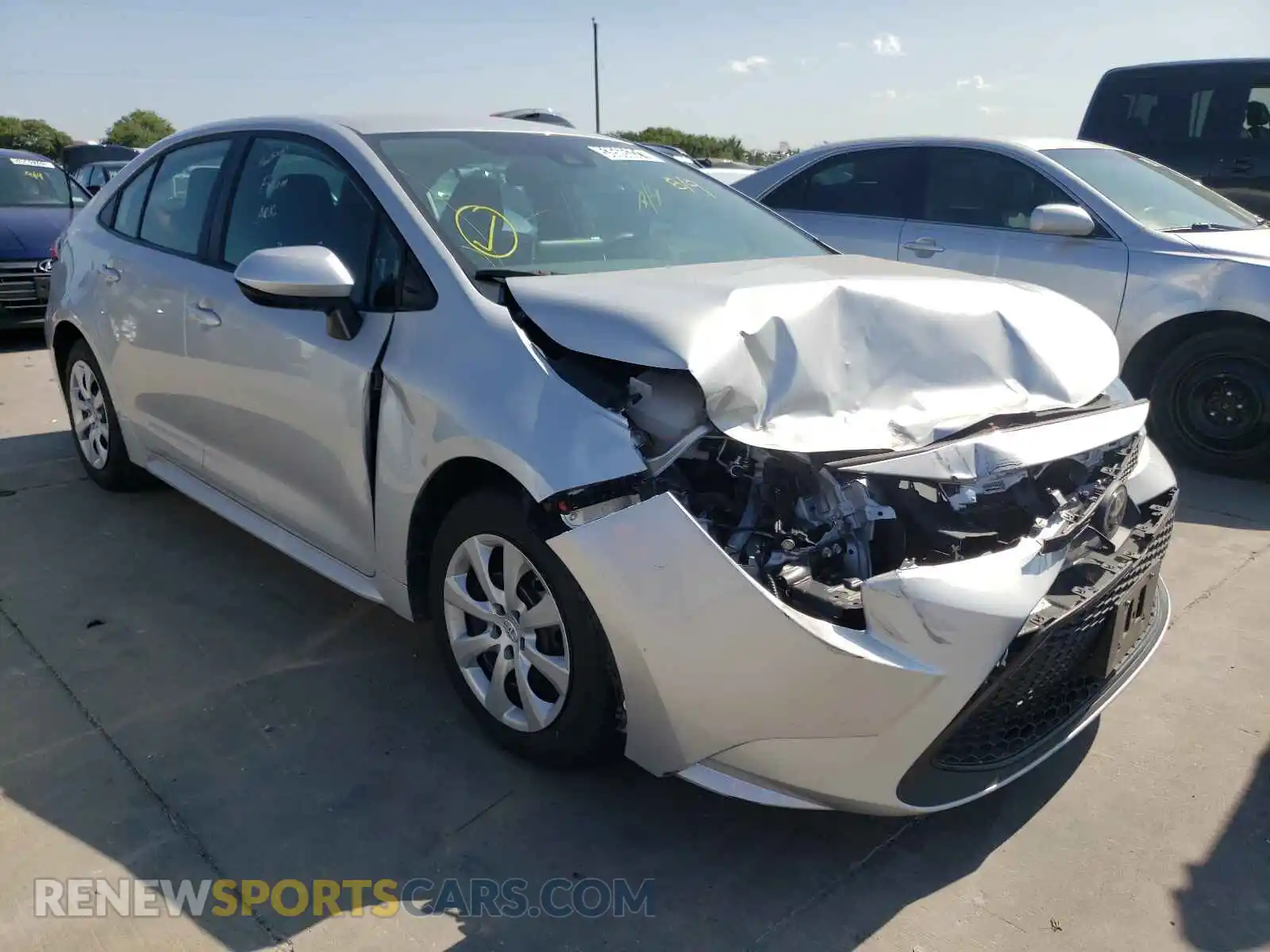 1 Photograph of a damaged car 5YFEPRAE1LP117306 TOYOTA COROLLA 2020