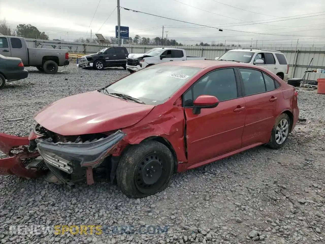 1 Photograph of a damaged car 5YFEPRAE1LP144635 TOYOTA COROLLA 2020