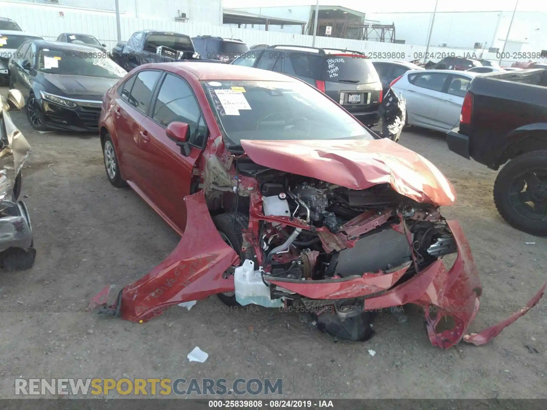 1 Photograph of a damaged car 5YFEPRAE2LP015710 TOYOTA COROLLA 2020