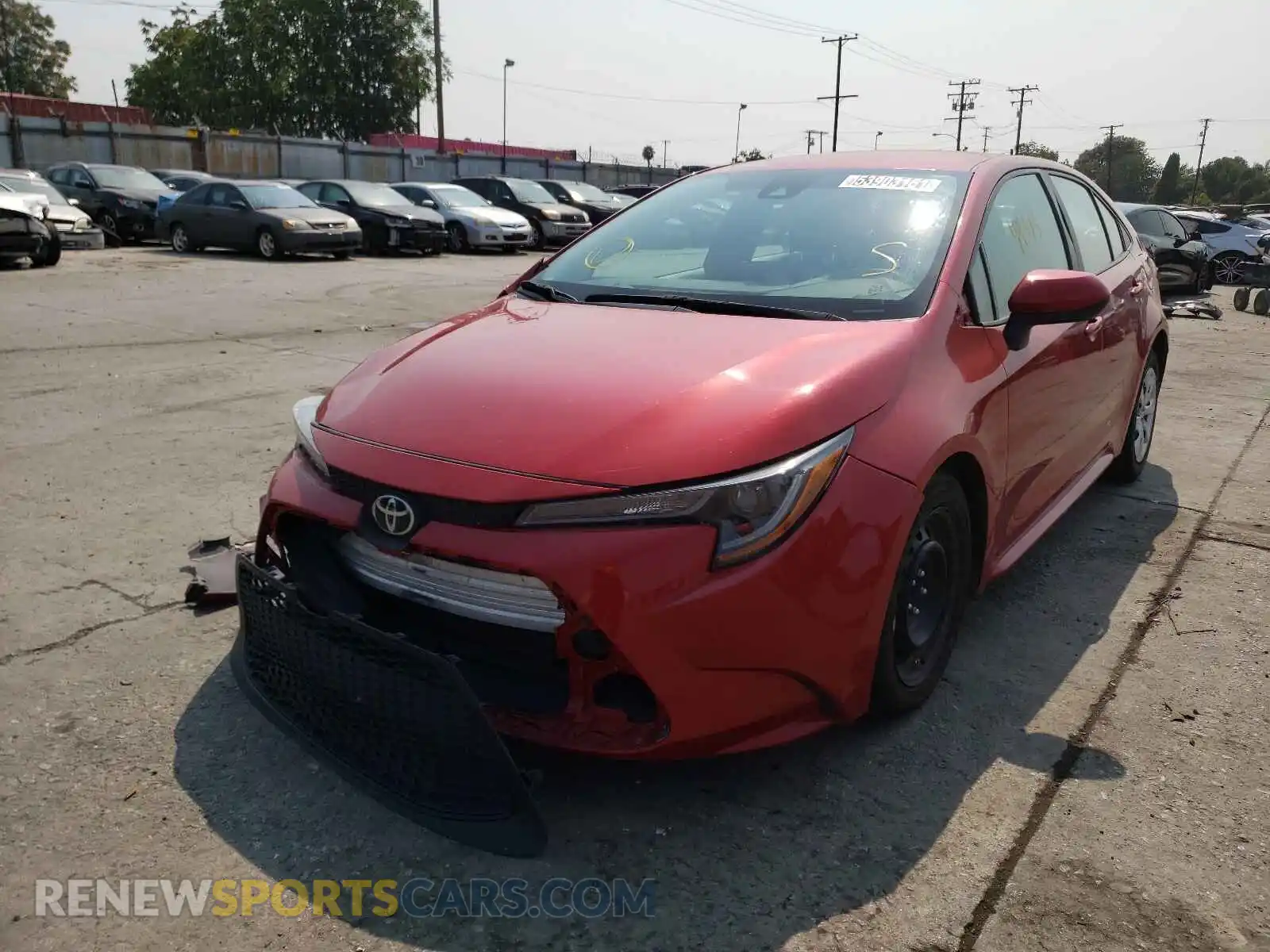 2 Photograph of a damaged car 5YFEPRAE2LP017666 TOYOTA COROLLA 2020